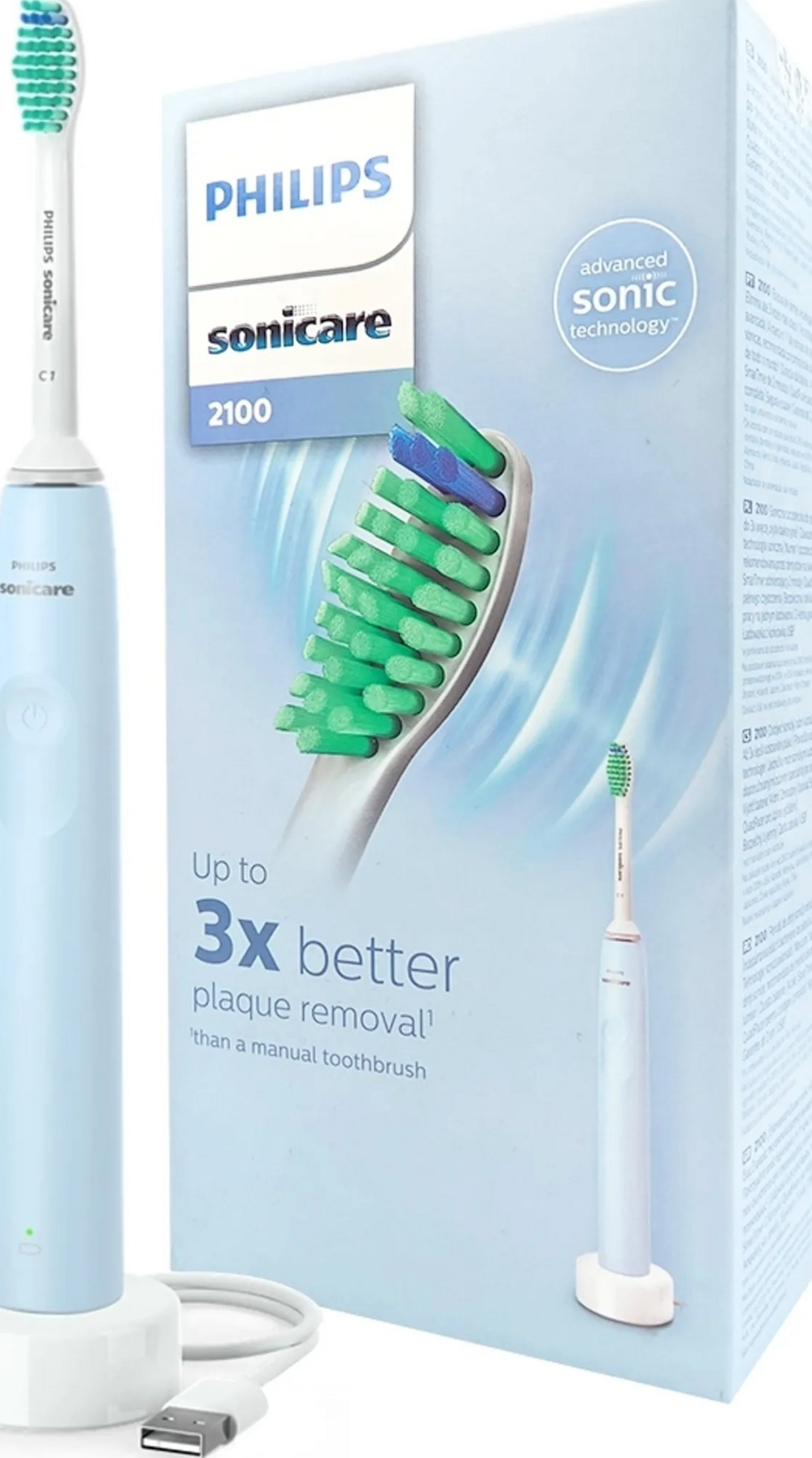 PHILIPS Sonicare Elektrische Schallzahnbürste 2100 HX3651/12
