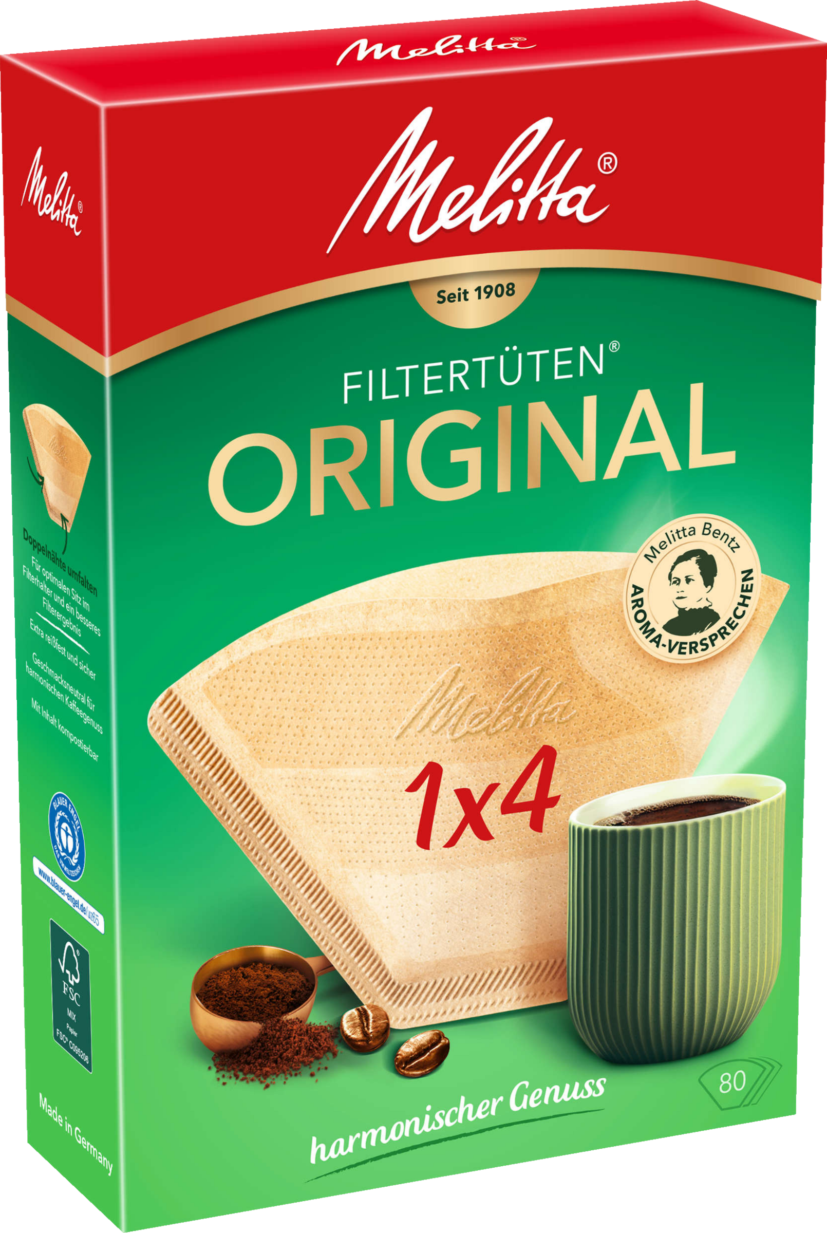 Melitta Filtertüten Original Gr. 1 x 4