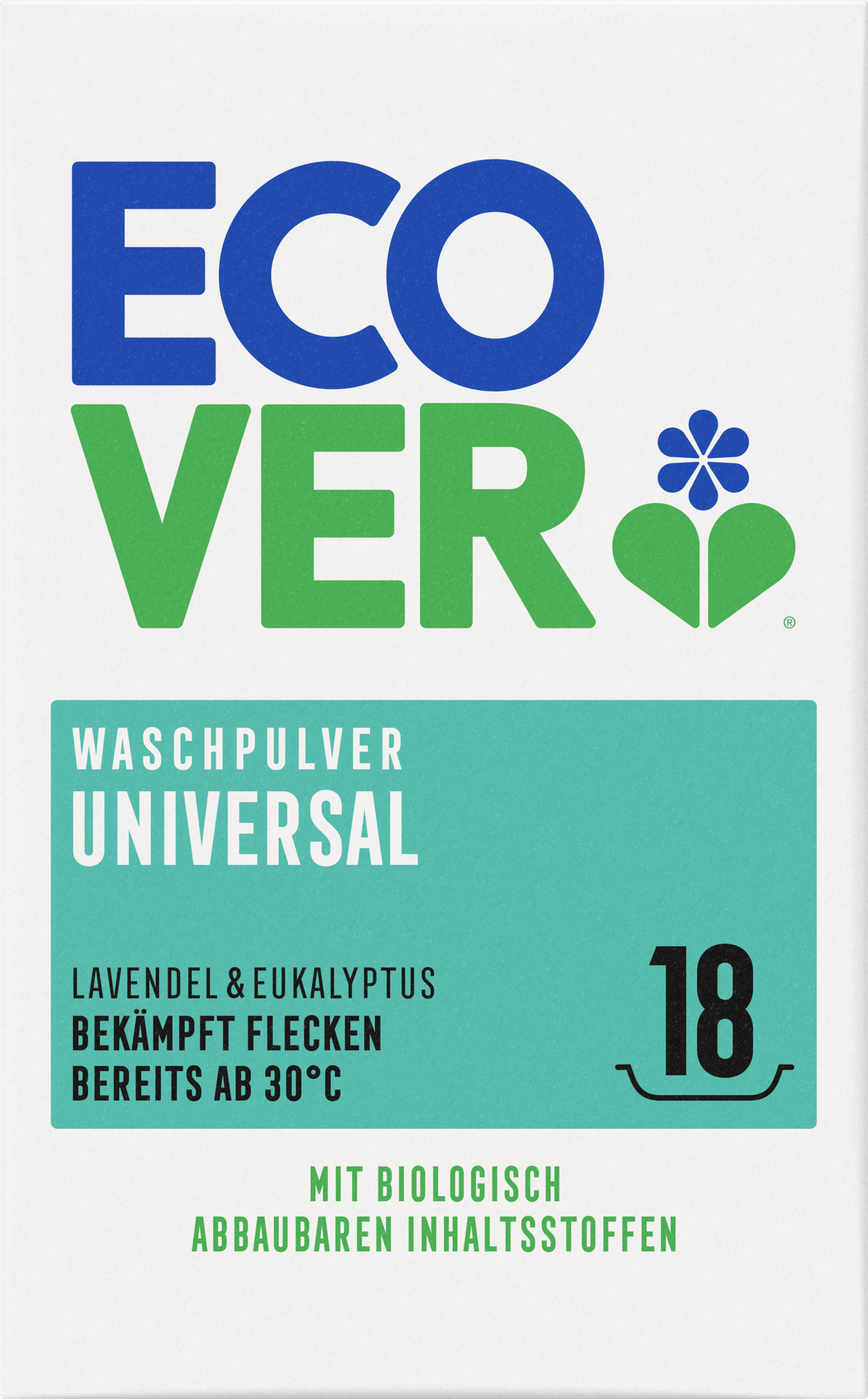 Ecover Universalwaschmittel Pulver Lavendel & Eukalyptus 18 WL
