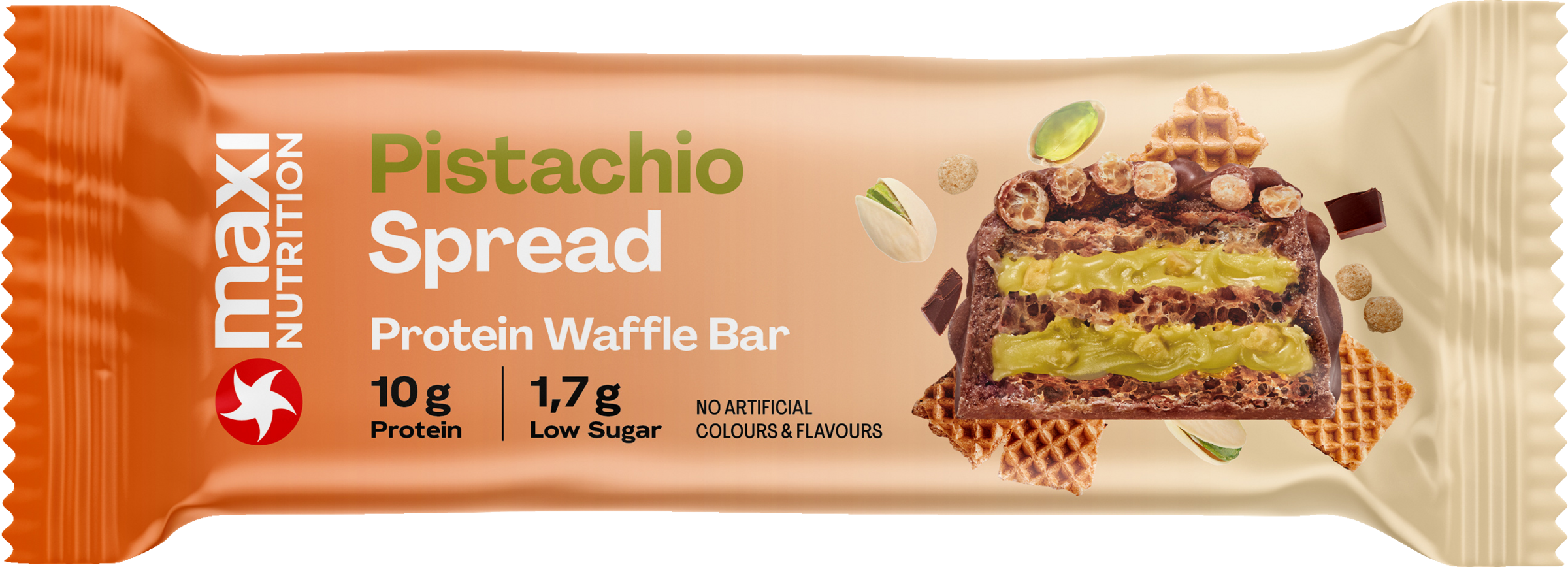 MaxiNutrition Protein Waffle Bar Pistachio Spread