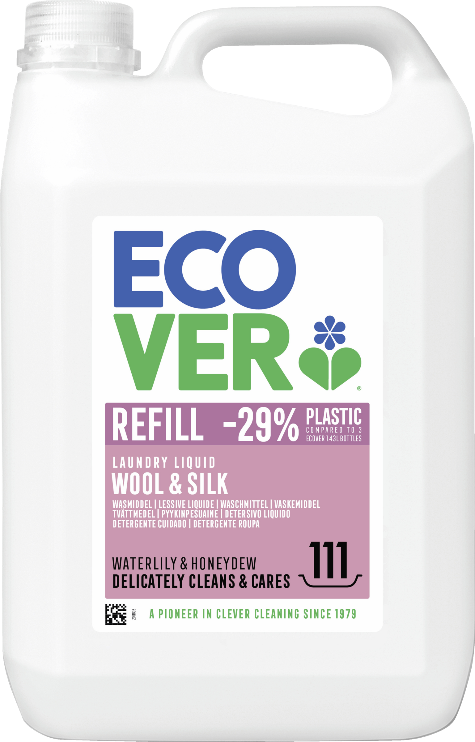 Ecover Feinwaschmittel Wolle & Feines Flüssig Wasserlilie & Honigmelone Refill 111WL