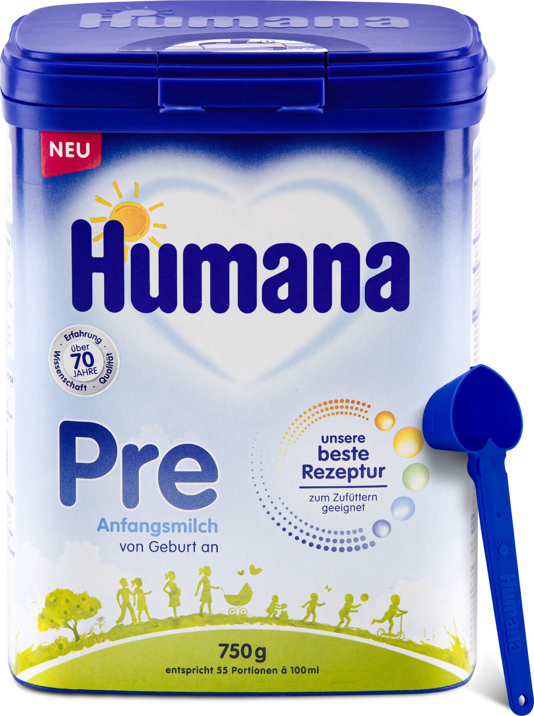 Humana Pre Nahrung, von Geburt an