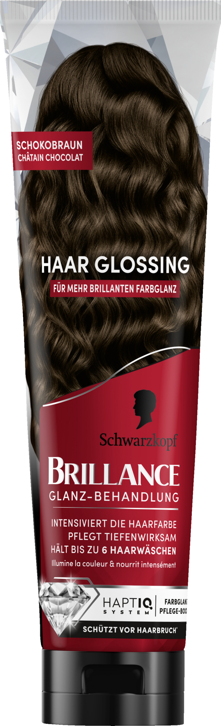 Haar Glossing Schokobraun