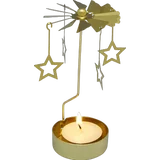 Teelichtkarussell Sterne gold