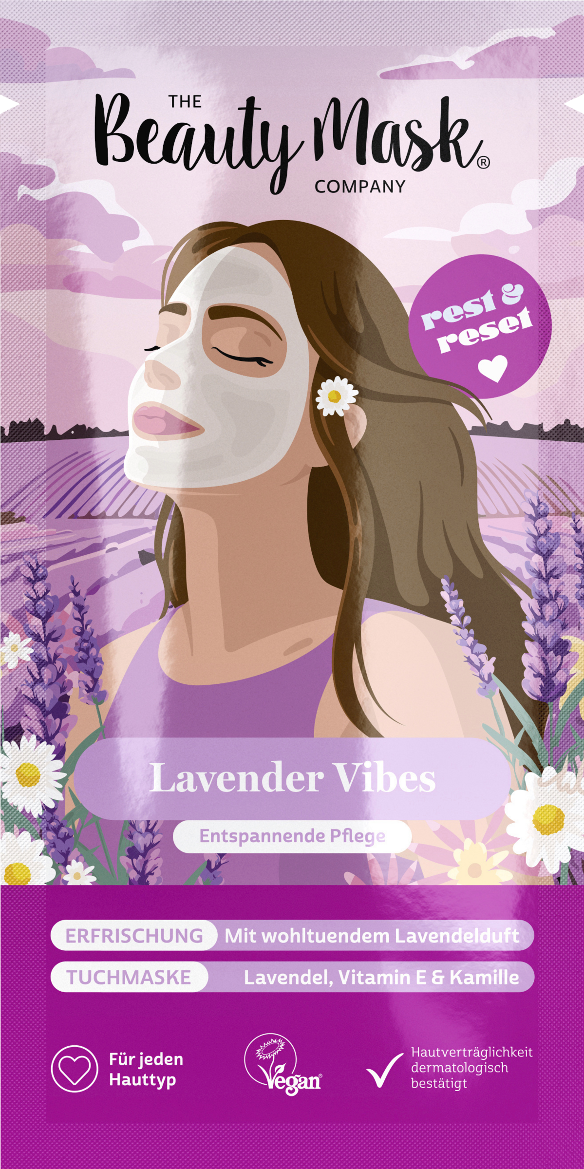 The Beauty Mask Company Tuchmaske Lavender Vibes