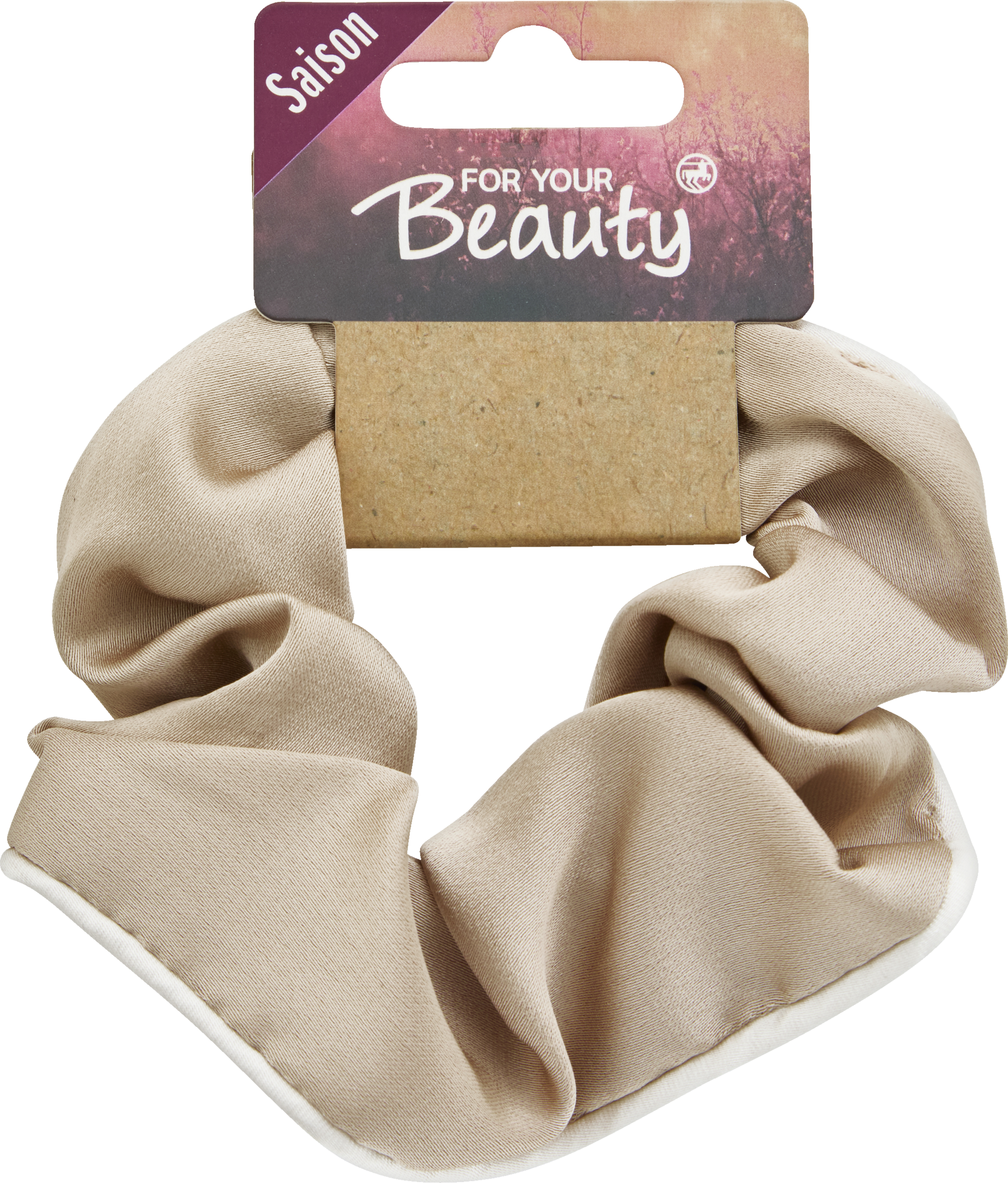 FOR YOUR Beauty Haargummi Scrunchie mit weißer Krempe