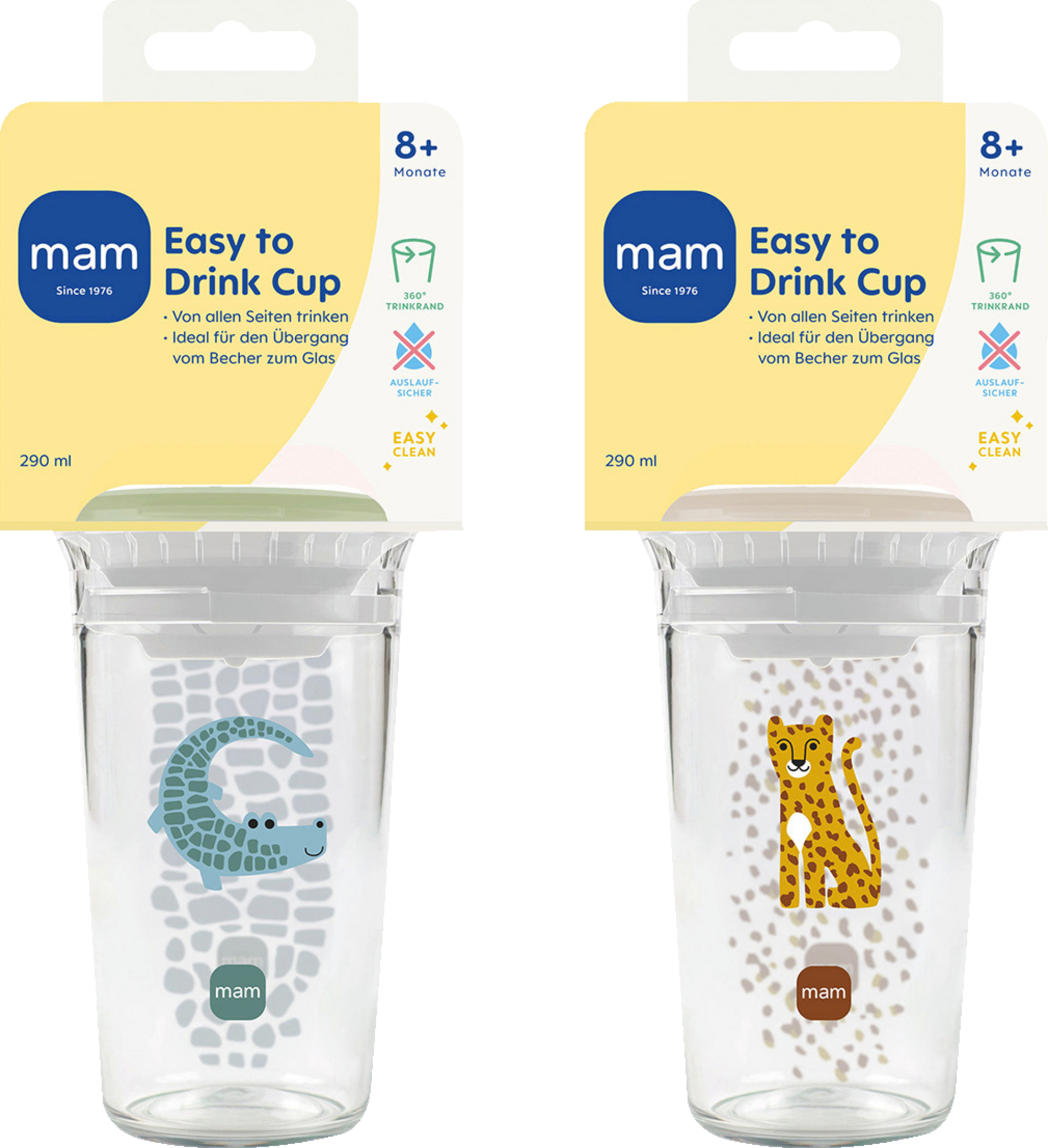 MAM Easy to Drink Cup 2er-Set 1 ab dem 8. Monat, 290 ml