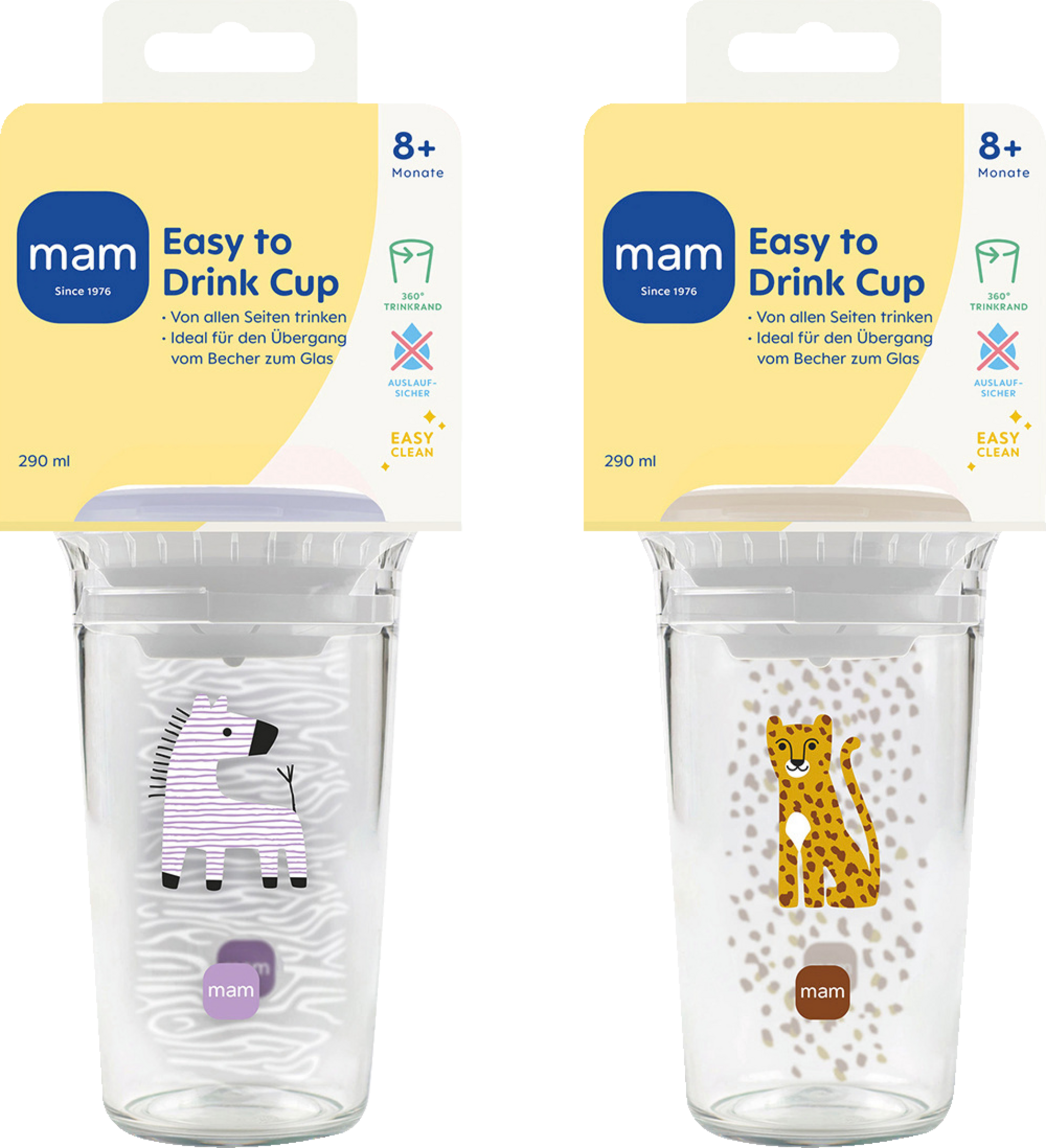 MAM Easy to Drink Cup 2er-Set 2 ab dem 8. Monat, 290 ml