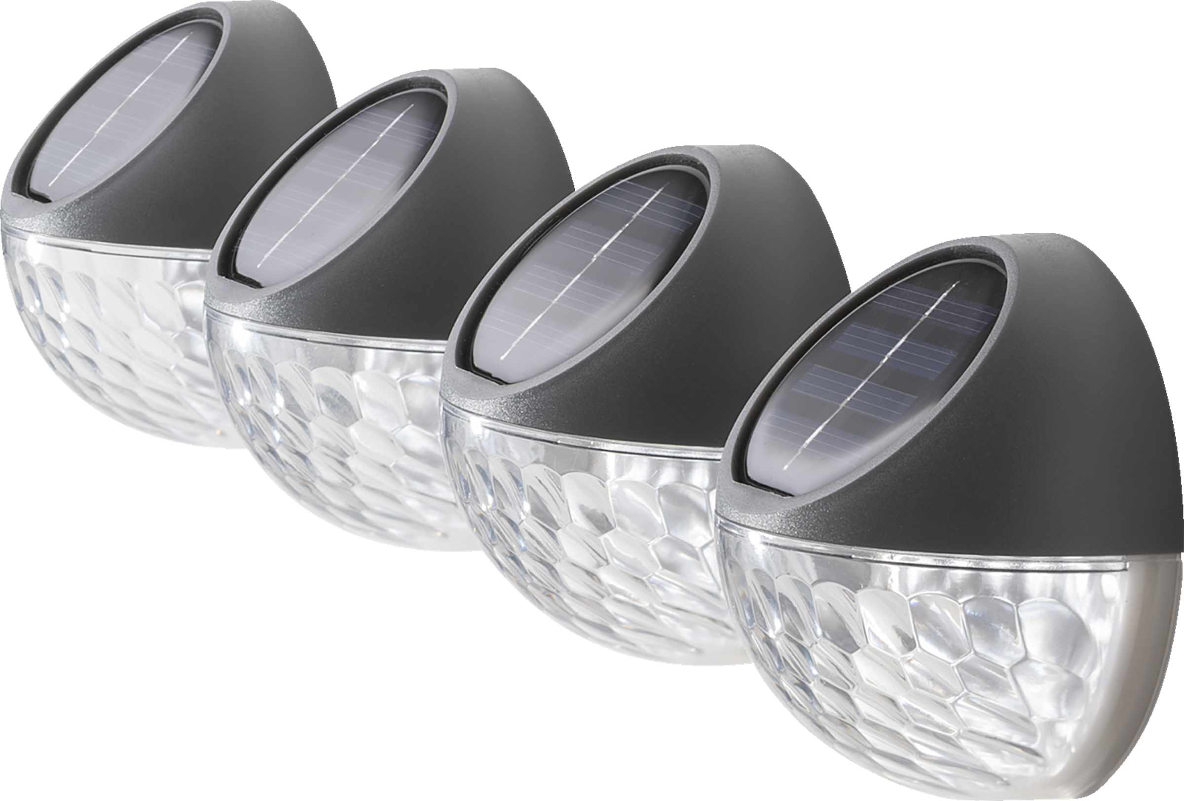 IDEENWELT Solar-Wandleuchten, 4er-Set