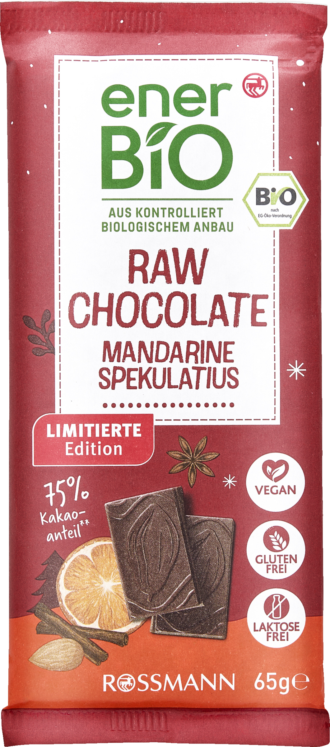 enerBiO RAW Chocolate Mandarine & Spekulatios