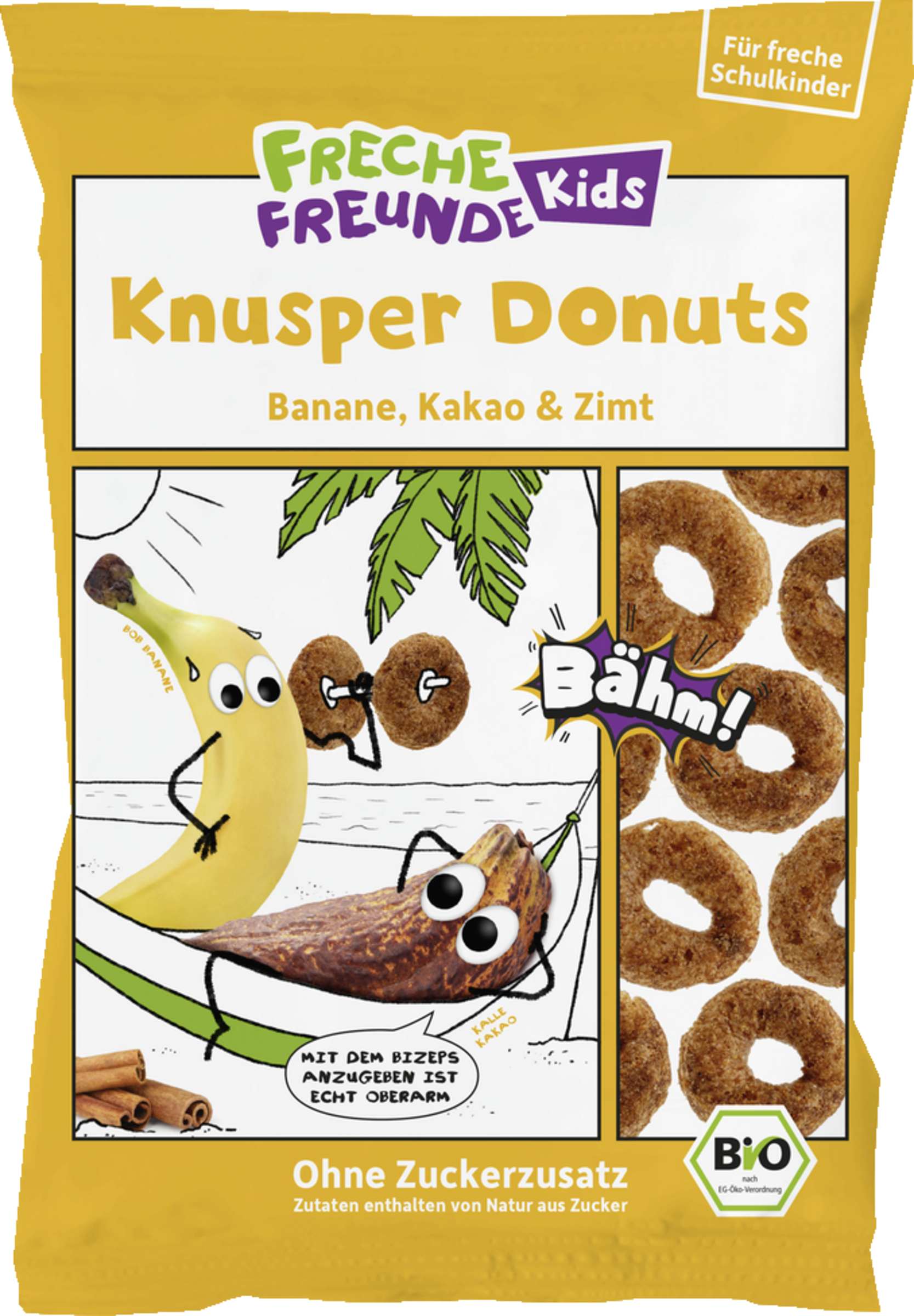 Freche Freunde Bio Kids Knusper Donuts Banane, Kakao & Zimt