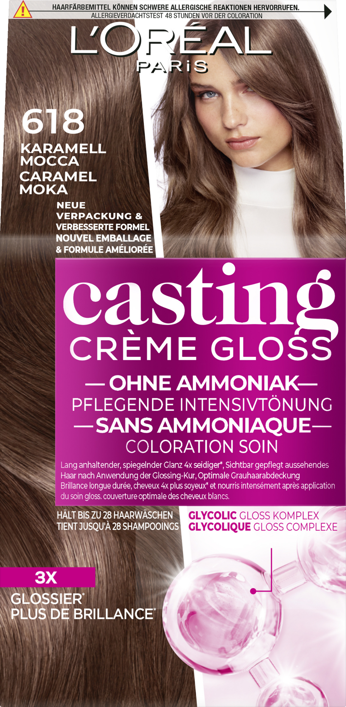 L’Oréal Paris Casting Creme Gloss Pflegende Intensivtönung 618 Karamell Mocca