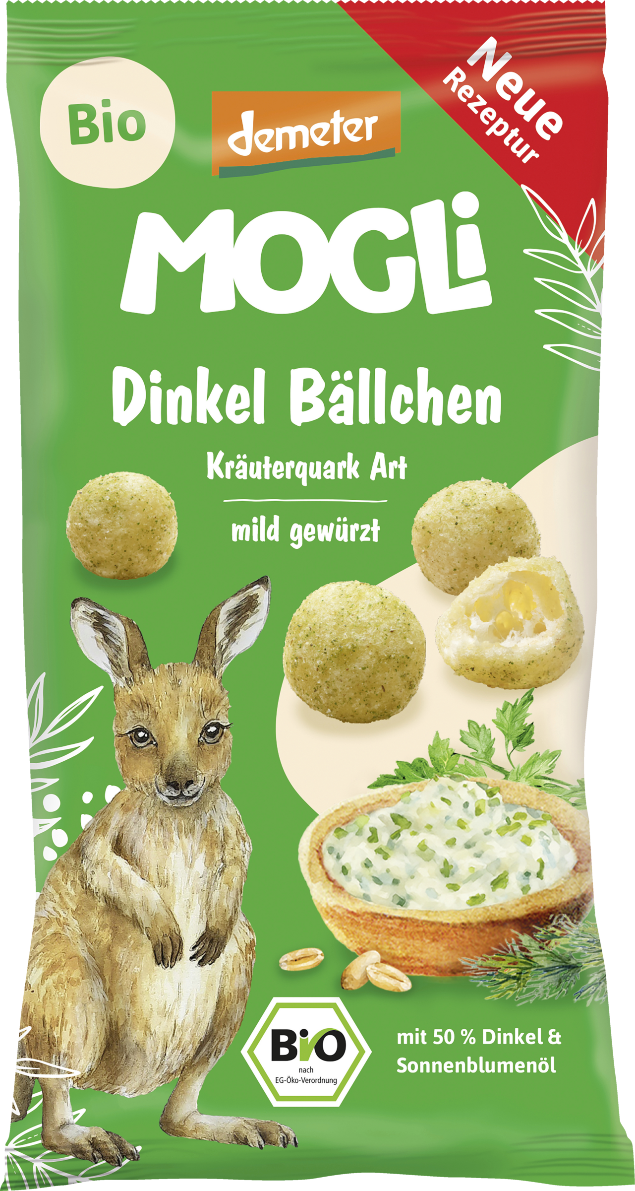 MOGLi Dinkel Bällchen Kräuterquark Art