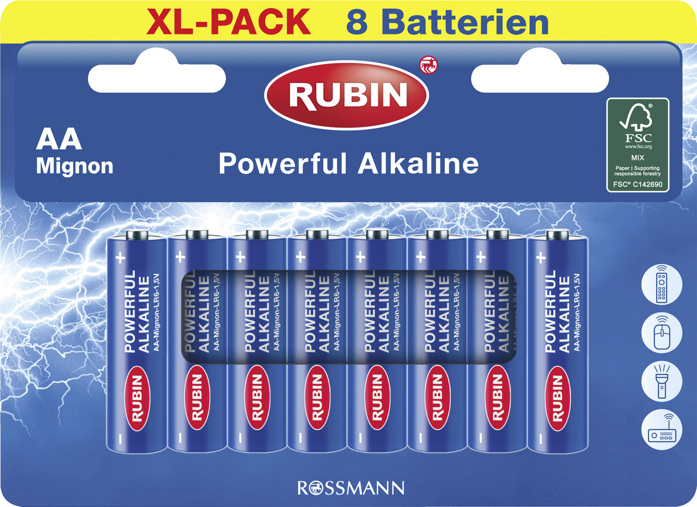 Powerful Alkaline Batterien Mignon AA XL-Pack