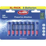 RUBIN Powerful Alkaline Batterien Mignon AA XL-Pack