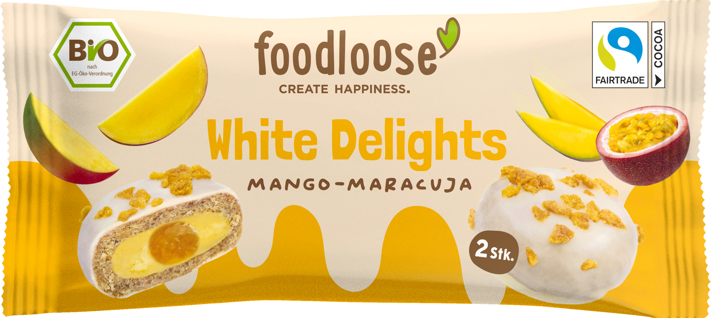 foodloose Bio White Delights Mango-Maracuja 2x 20g
