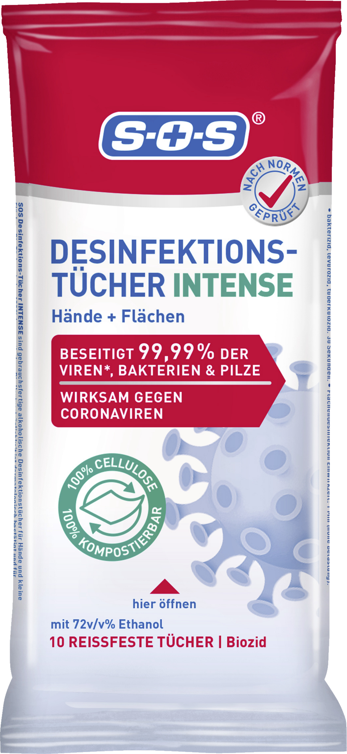 SOS Desinfektions-Tücher Intense