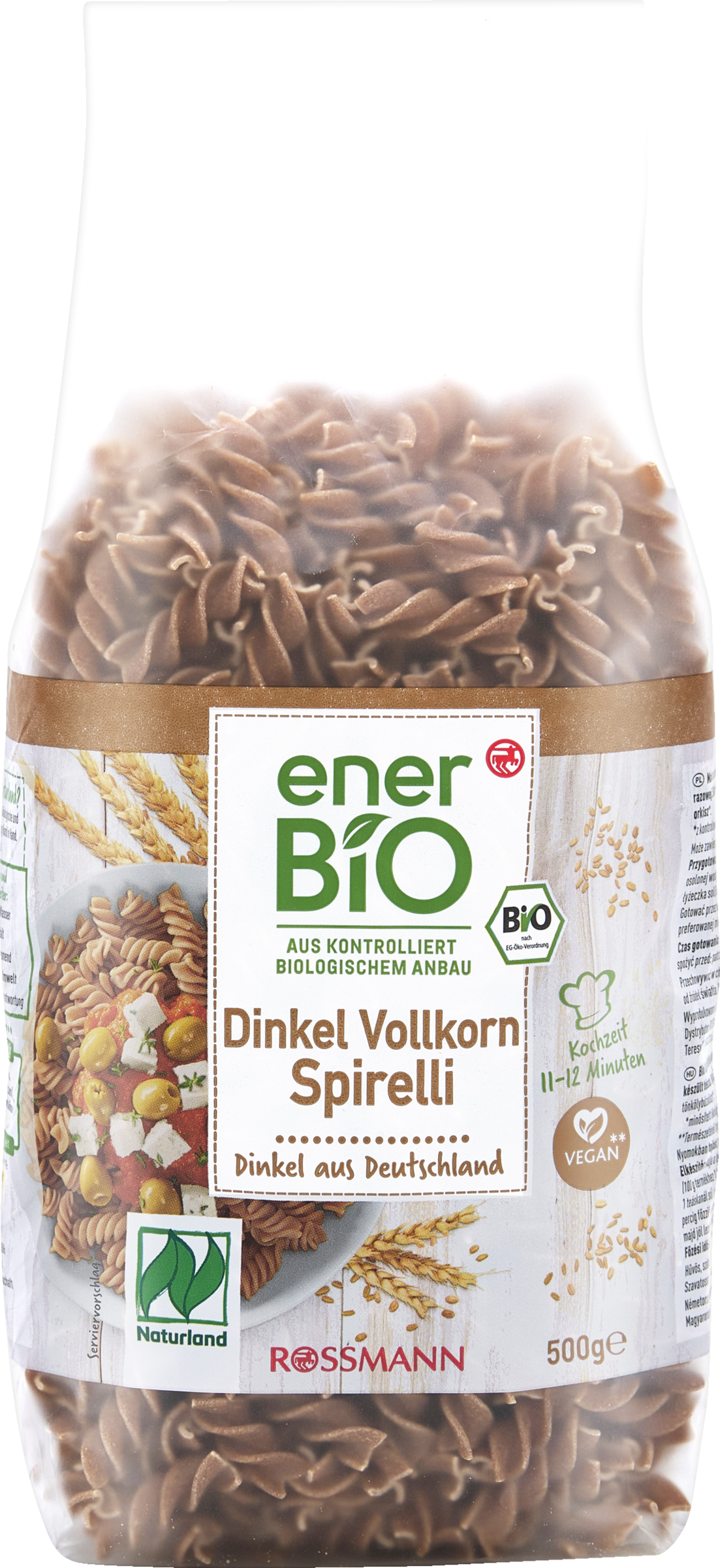 enerBiO Dinkel Vollkorn Spirelli Naturland