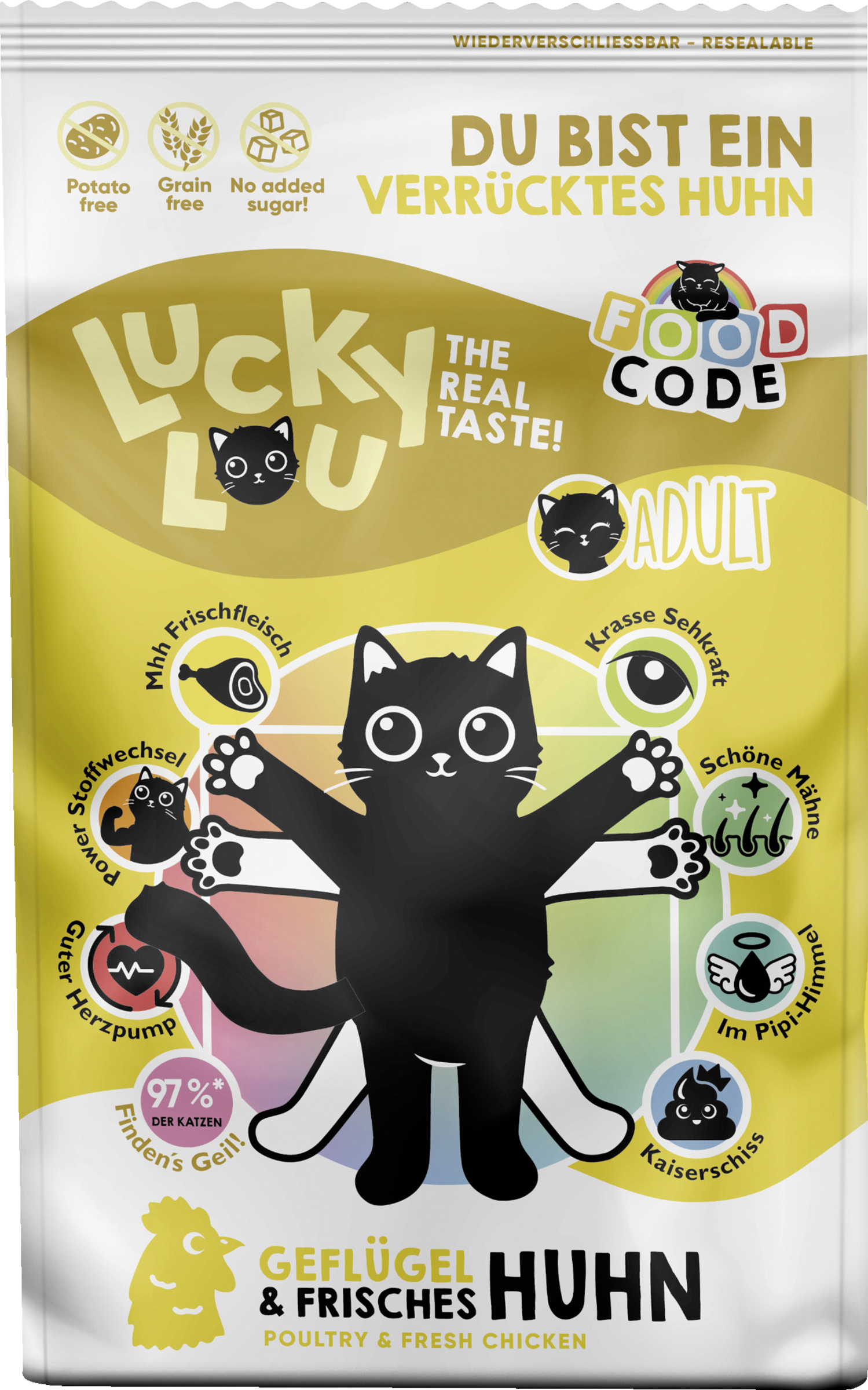 Lucky Lou FoodCode Adult Geflügel & Huhn Trockenfutter