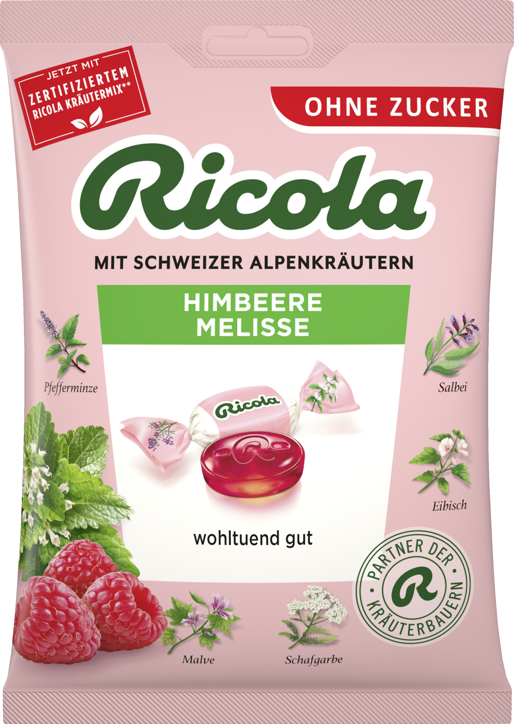 Himbeere Melisse Hustenbonbons