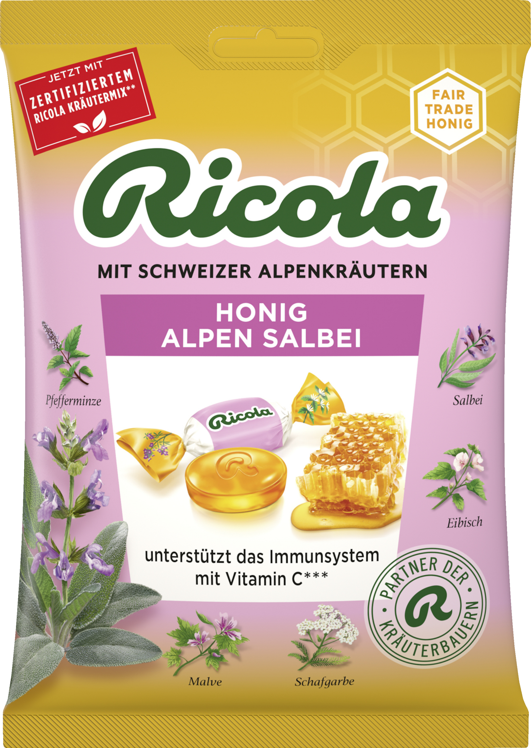 Ricola Honig Alpen Salbei Hustenbonbons (20 Bonbons)