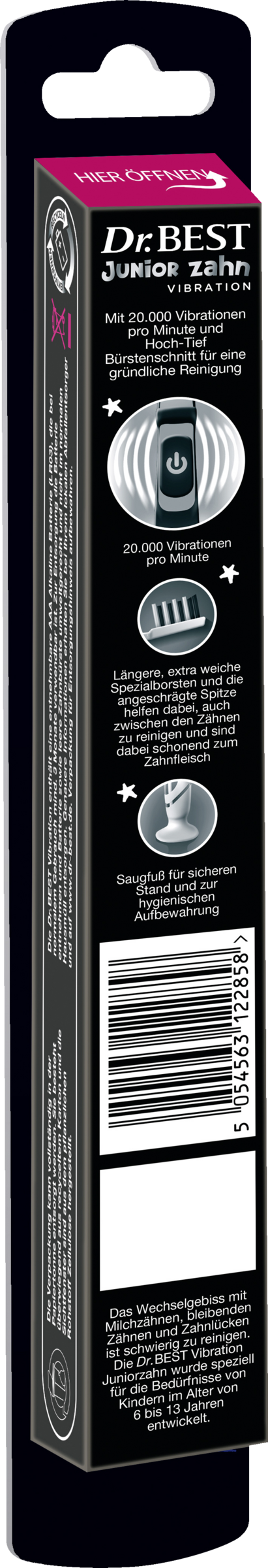 فرشاة أسنان ناعمة للأطفال بالاهتزاز Kids Vibration Juniorzahn 2