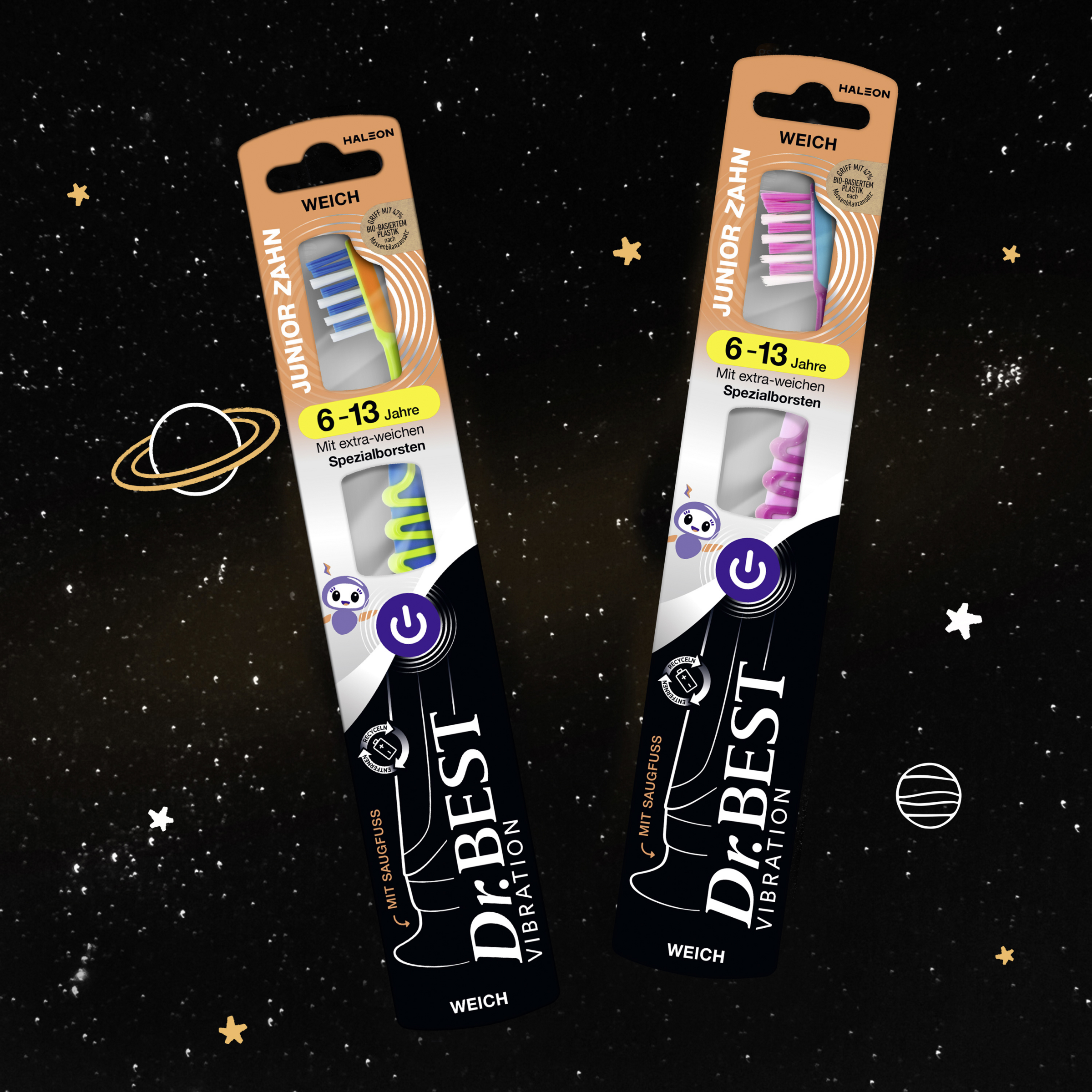 فرشاة أسنان ناعمة للأطفال بالاهتزاز Kids Vibration Juniorzahn 5