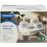4er Set Akku-LED-Teelichte weiß