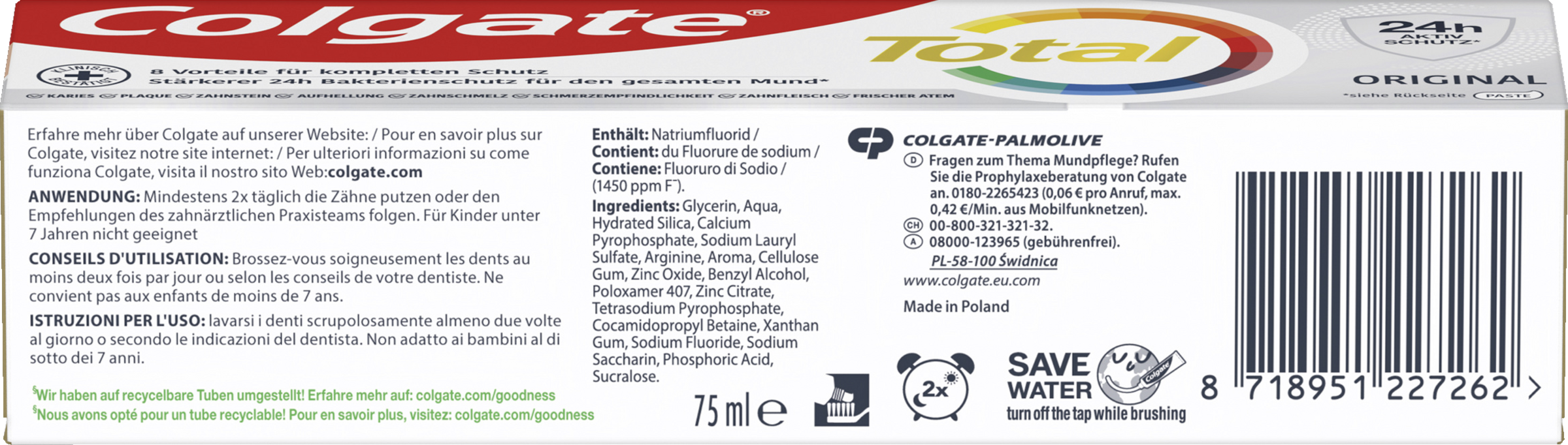 معجون أسنان Total Original 12