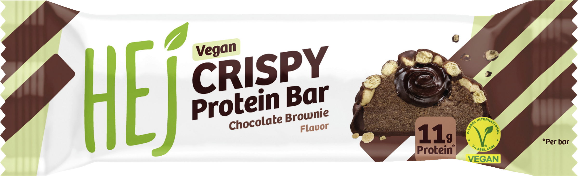 HEJ Crispy Protein Bar Chocolate Brownie Flavor