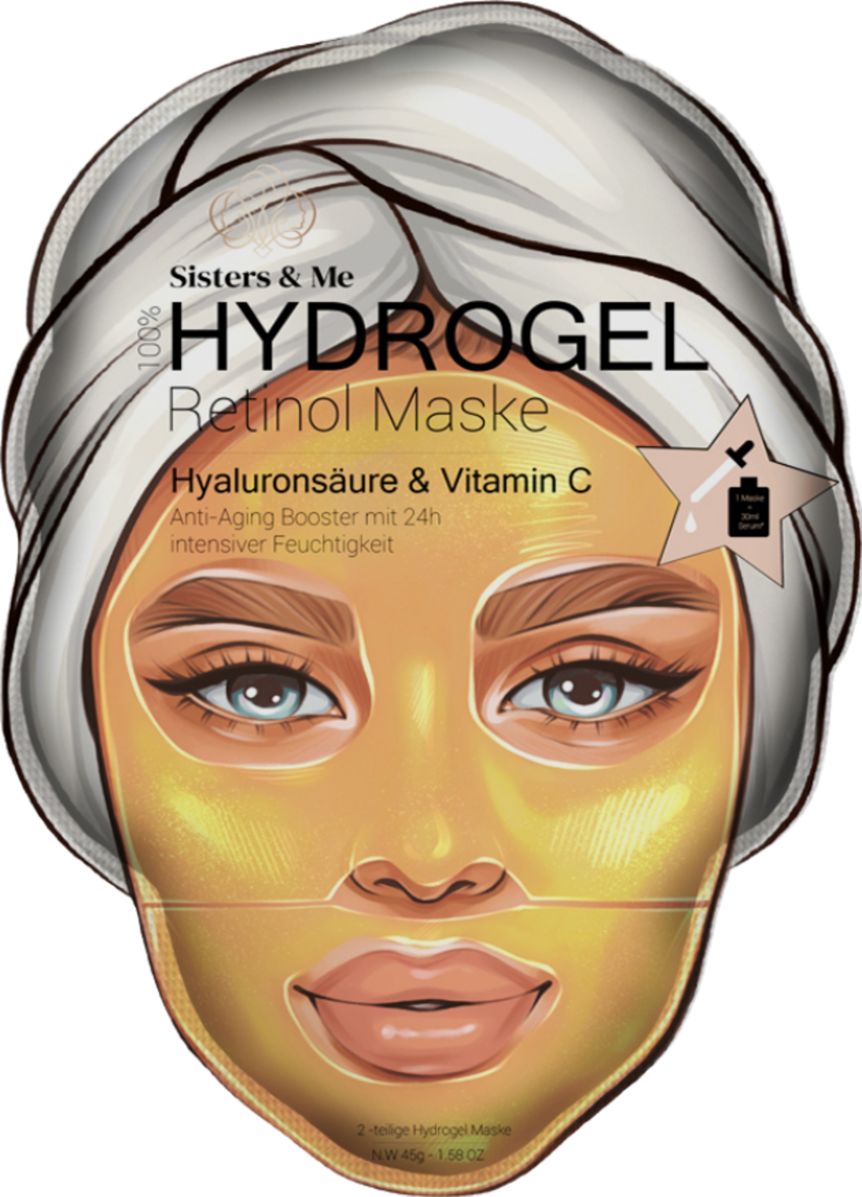 Anti-Aging Hydrogel Maske mit Hyaluron