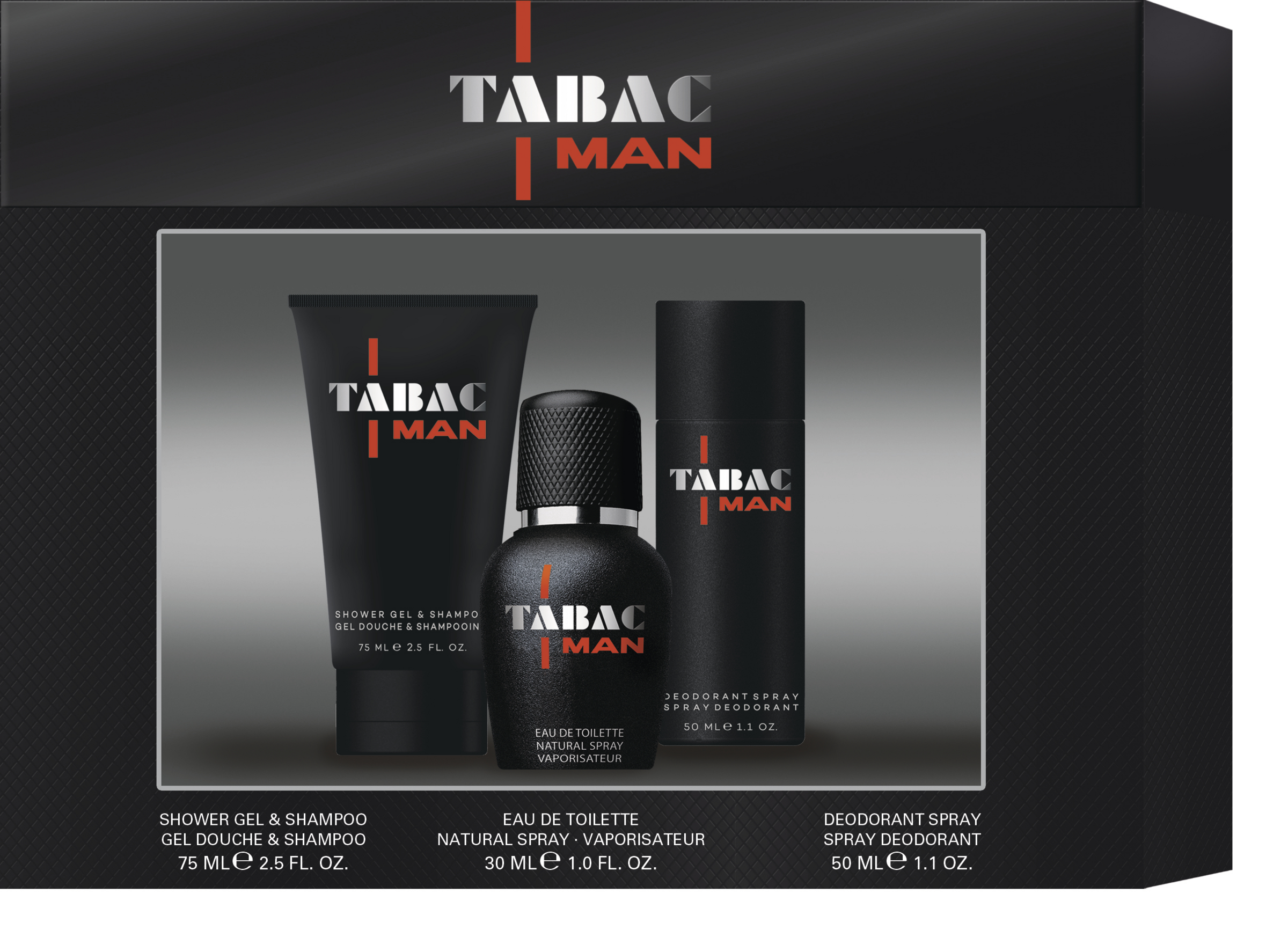 Tabac Geschenkverpackung Man Trio Set, EdT +Shower Gel +Deo