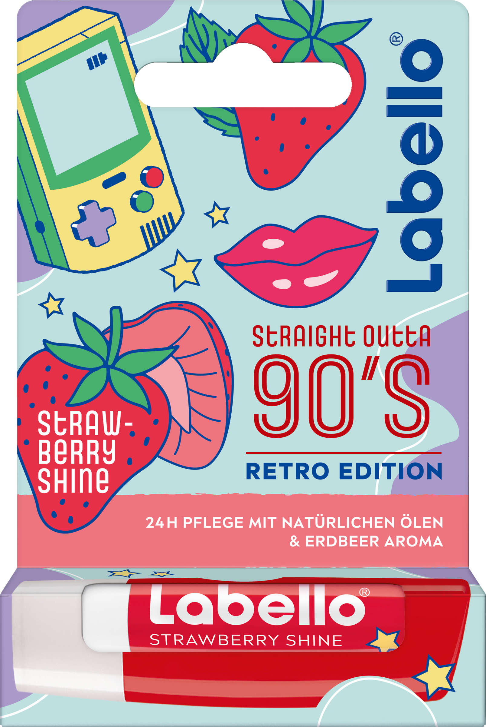 Labello Lippenpflegestift Strawberry Shine 90s Retro Edition