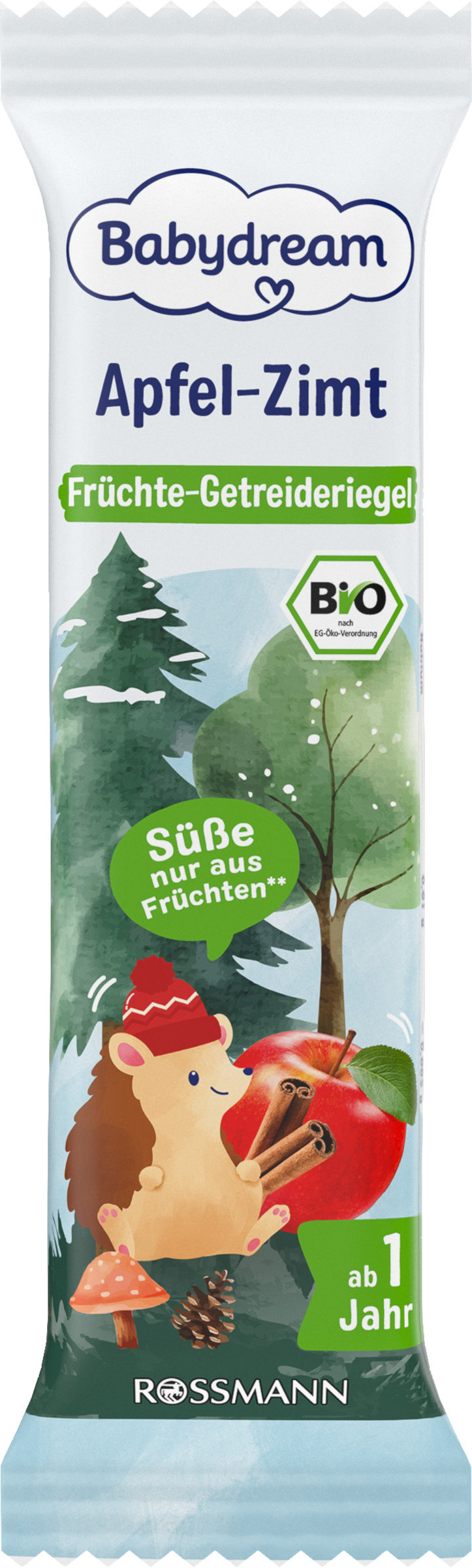 Apfel-Zimt Früchte-Getreideriegel