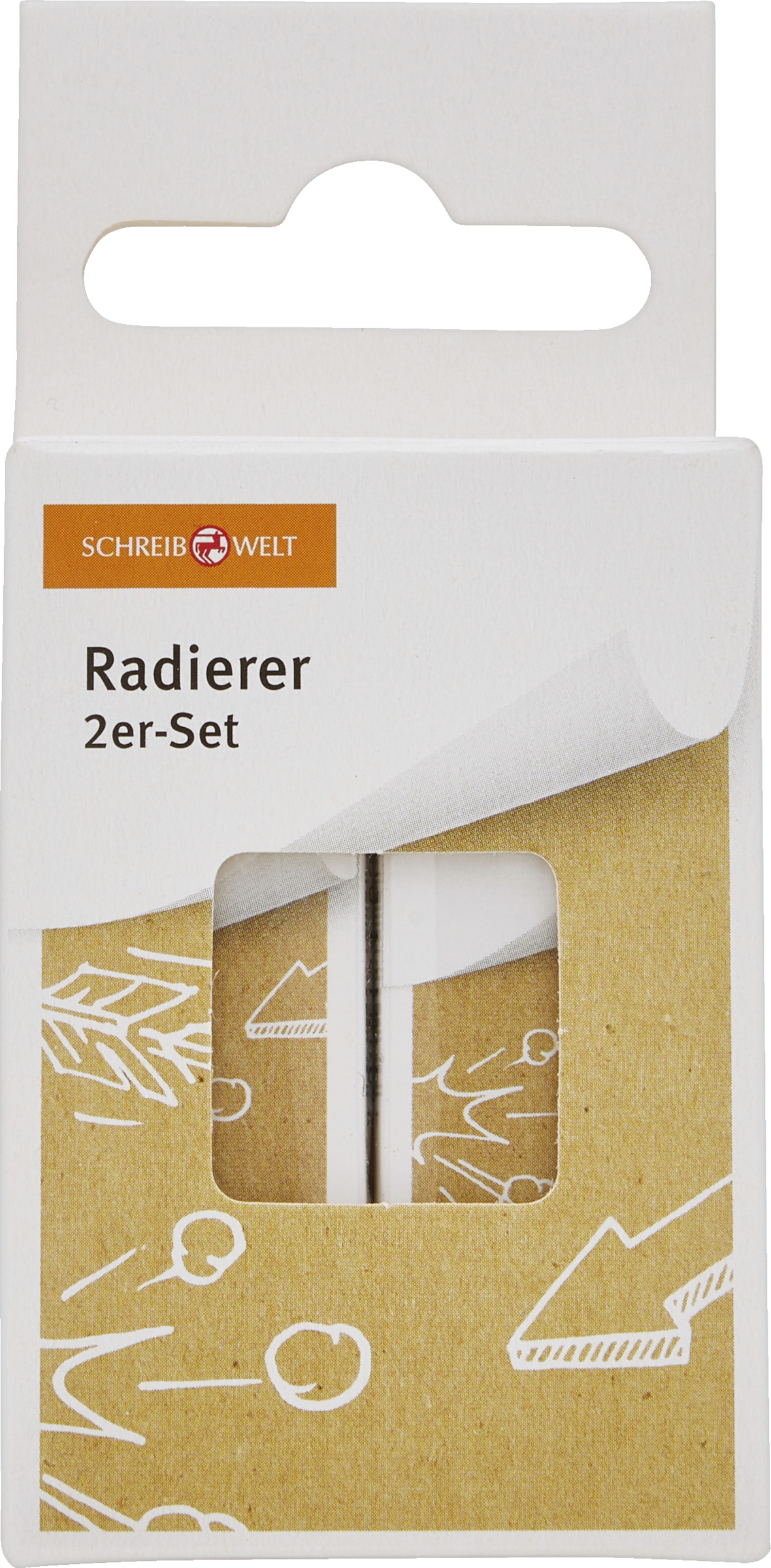 SCHREIBWELT Radierer, 2er-Set