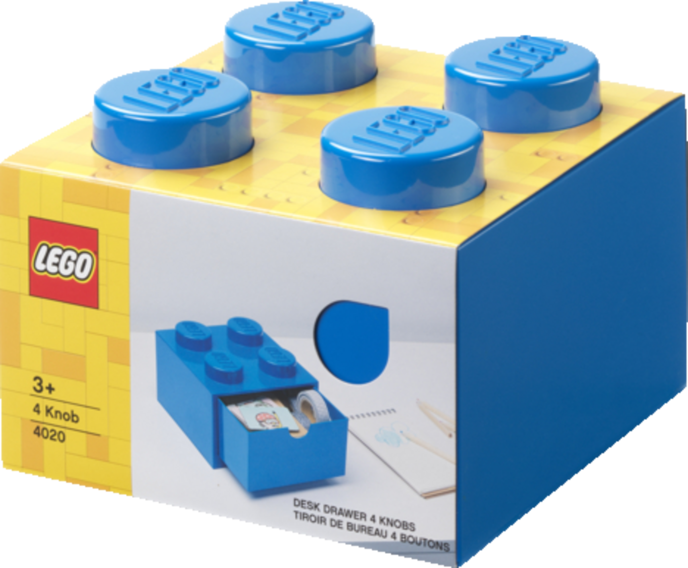 LEGO Schreibtischelement 4 Noppen - Blau