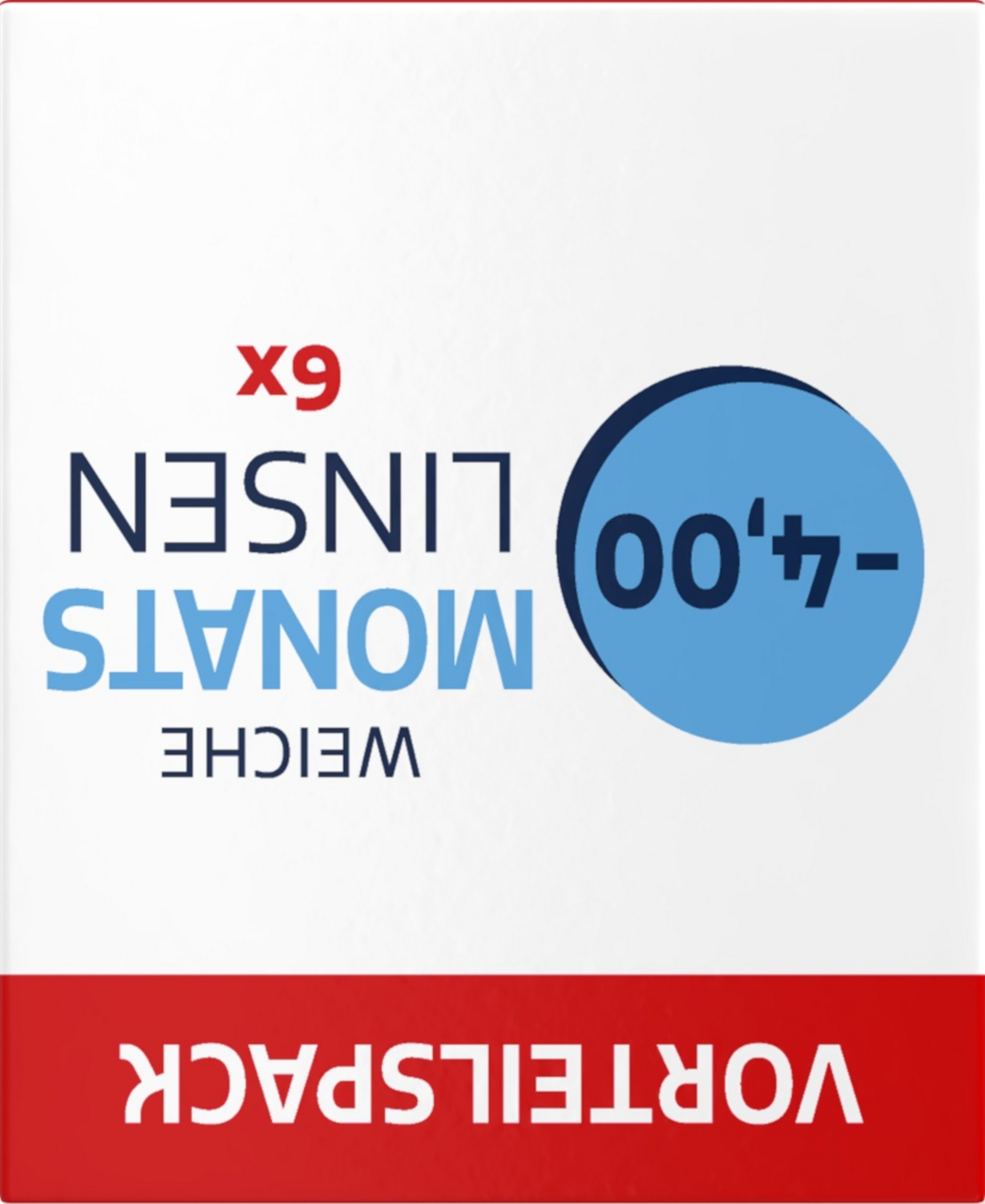 عدسات شهرية ناعمة، عبوة توفير -4.00 6