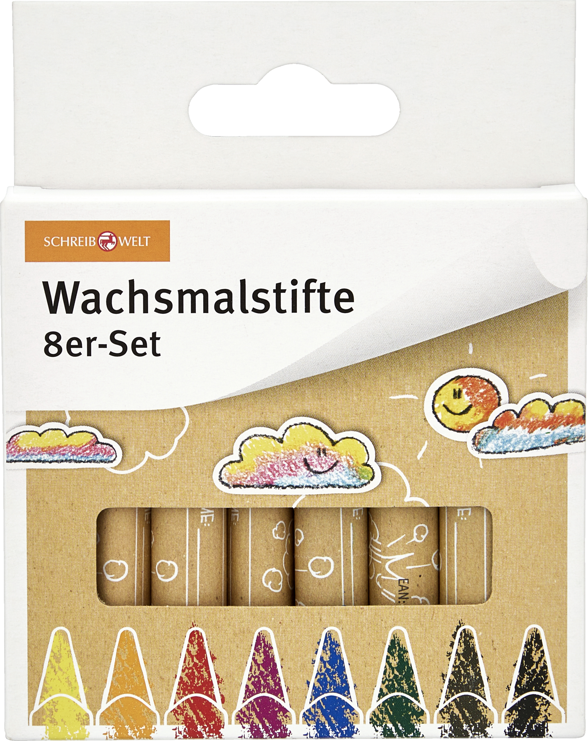 SCHREIBWELT Wachsmalstifte 8er-Set