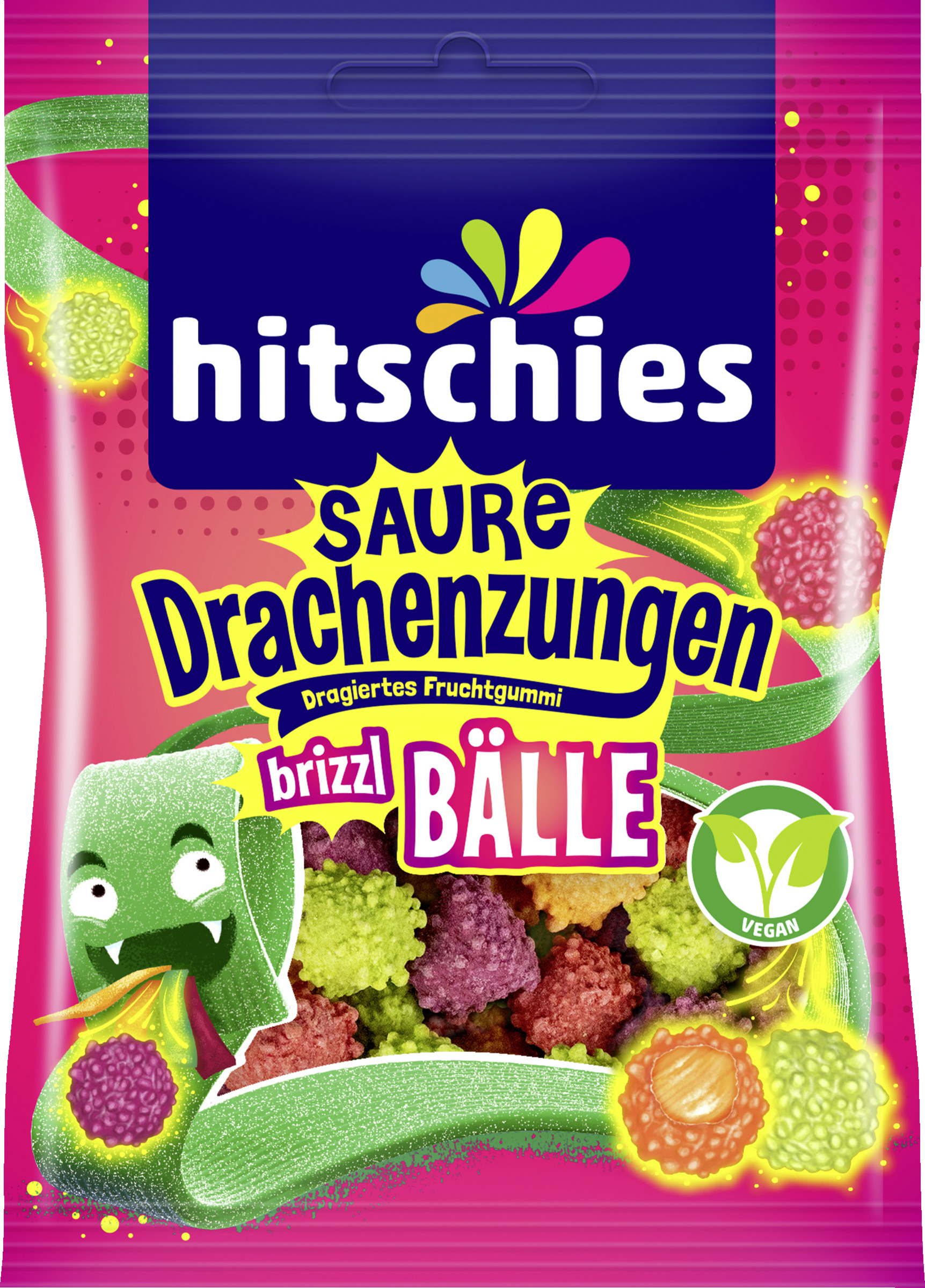 hitschies Saure Drachenzungen brizzl Bälle