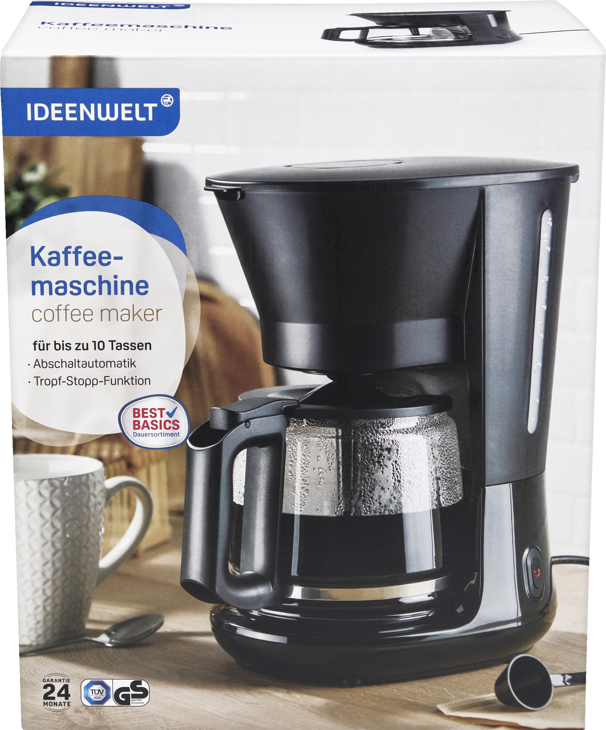 IDEENWELT Best Basics Kaffeemaschine CM9439 GS