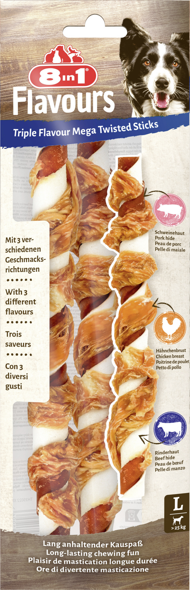 8in1 Triple Flavour Mega Twisted Sticks