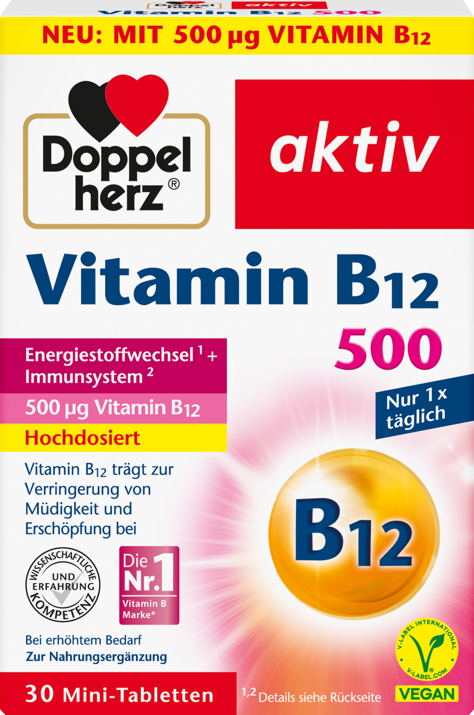 Doppelherz aktiv Vitamin B12 500 Mini-Tabletten