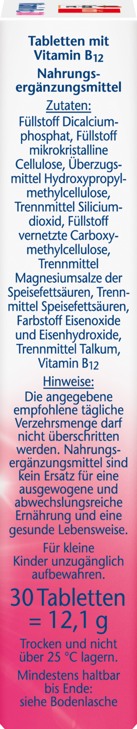أقراص صغيرة من فيتامين B12 النشط 500 2