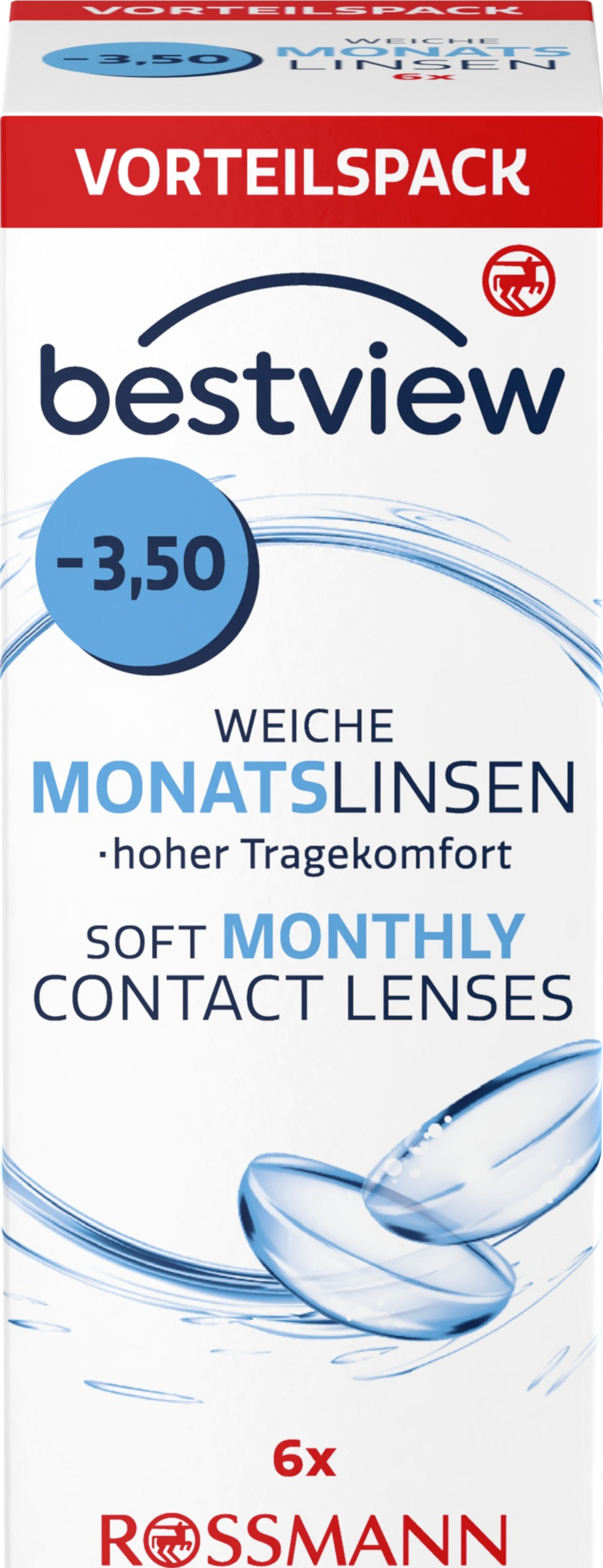 BestView Vorratspack weiche Monatlinse -3,50