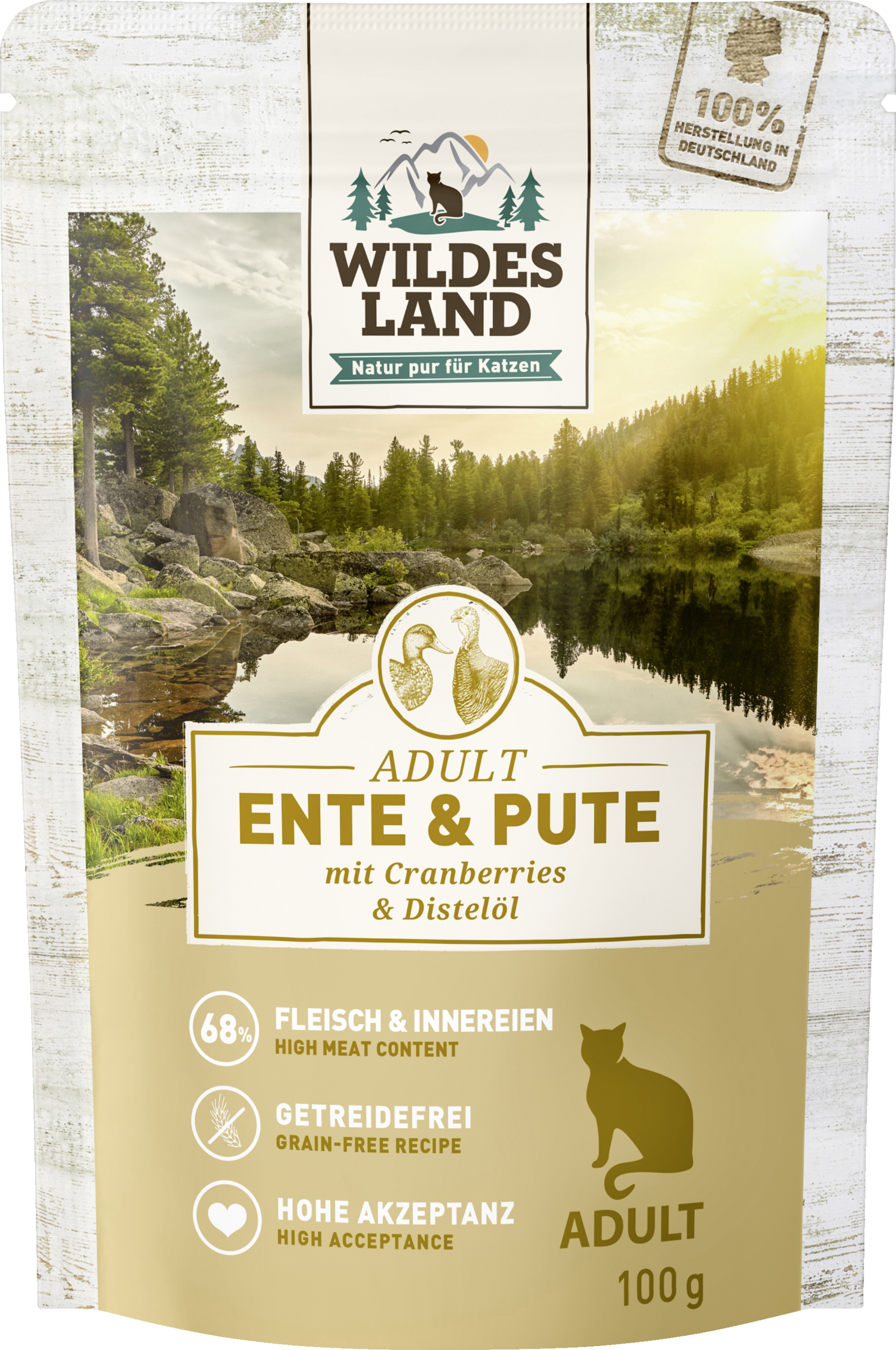 Wildes Land Ente und Pute Nassfutter