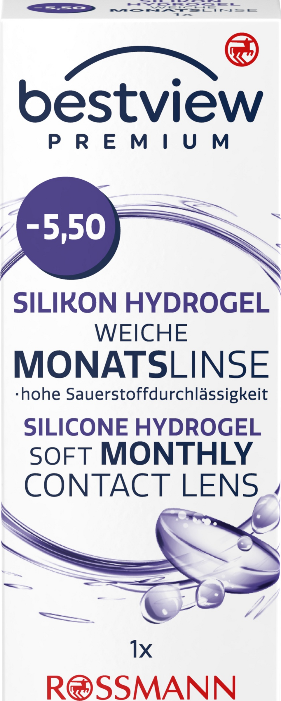 عدسة لينة سيلكون هيدروجيل شهرية -5.50