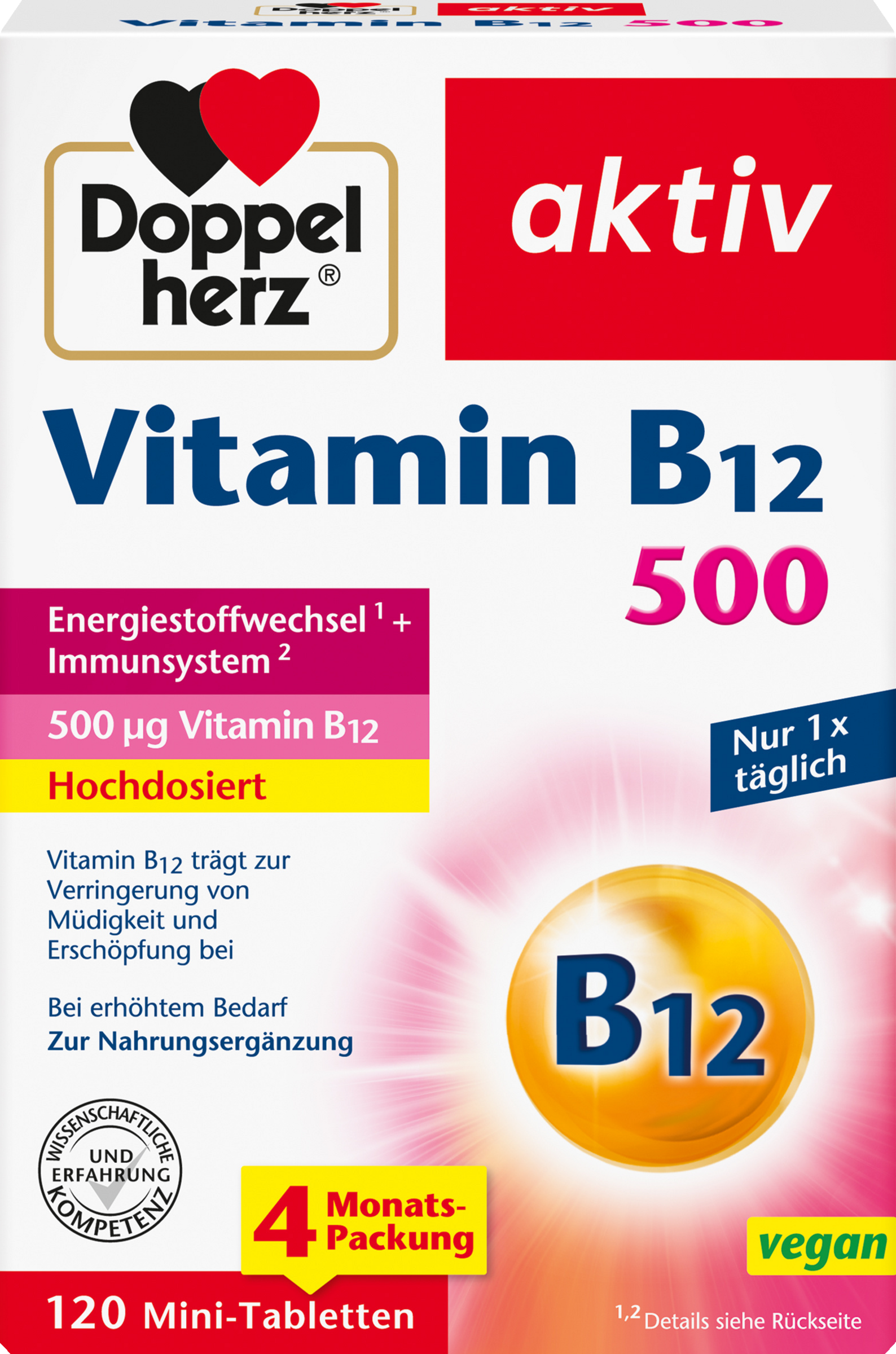Doppelherz Großpackung Doppelherz Vitamin B12 500 Mini-Tabletten
