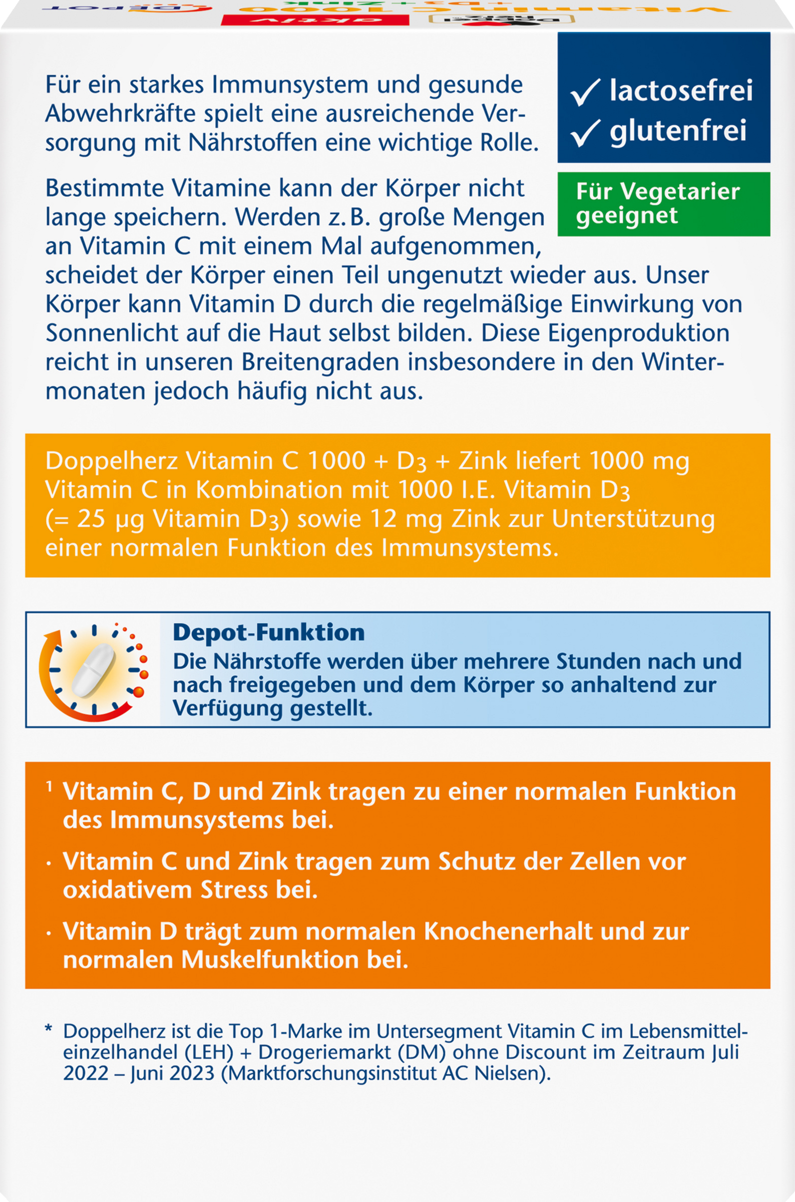 فيتامين C النشط 1000 + D3 + زنك 4