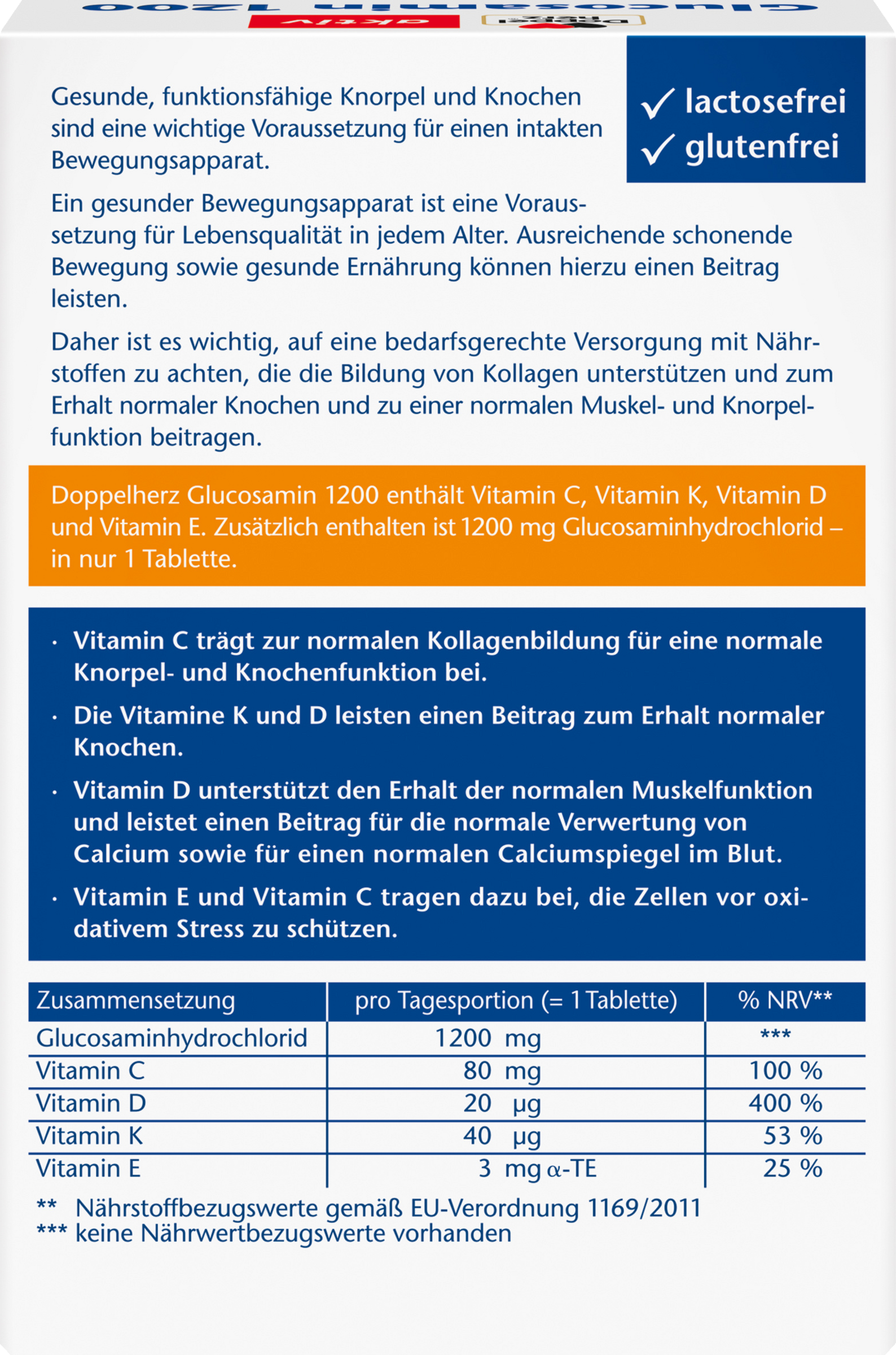 أقراص جلوكوزامين نشط 1200 + D3 + K + C 4