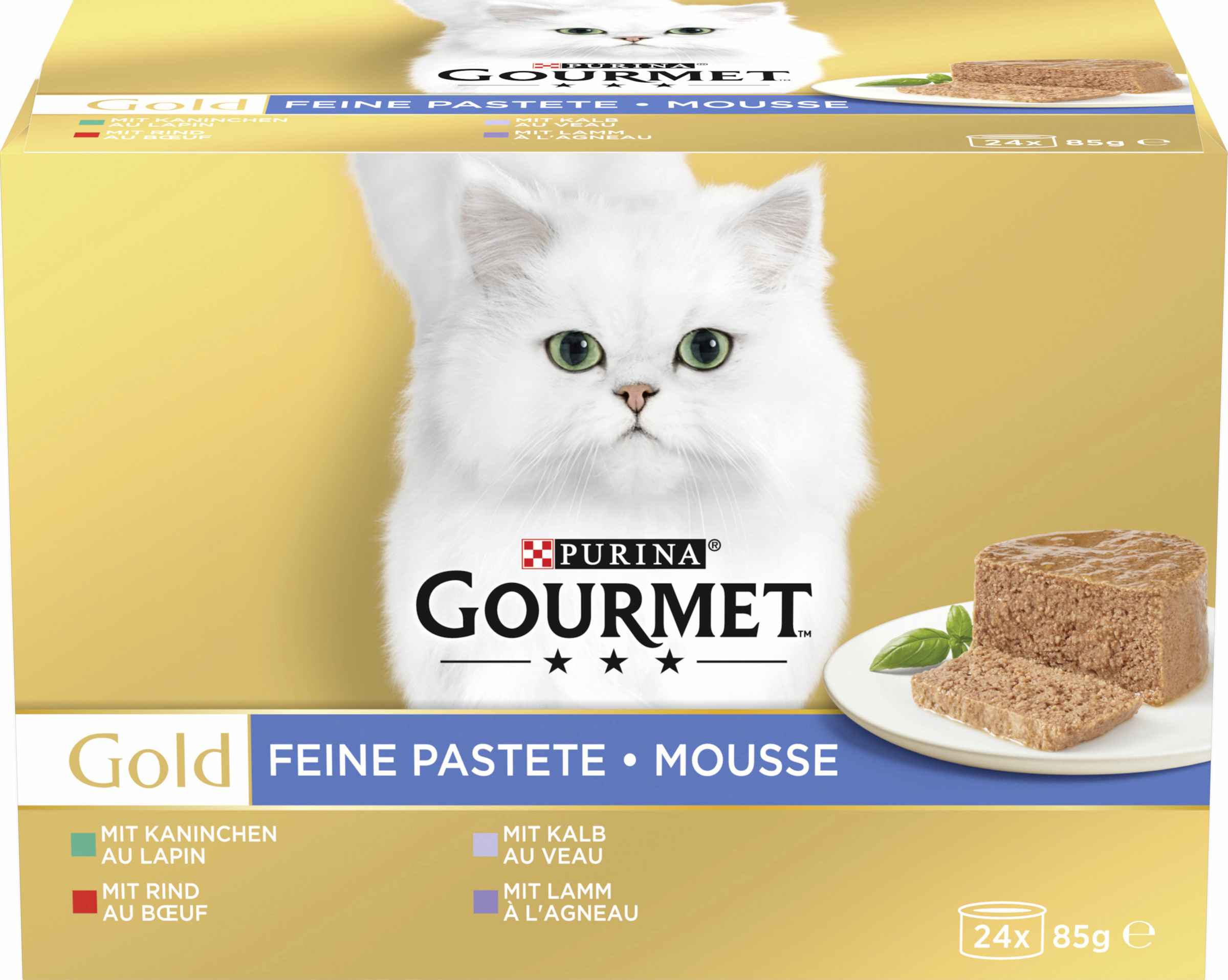 Gold Feine Pastete mit Kaninchen, Rind, Kalb und Lamm